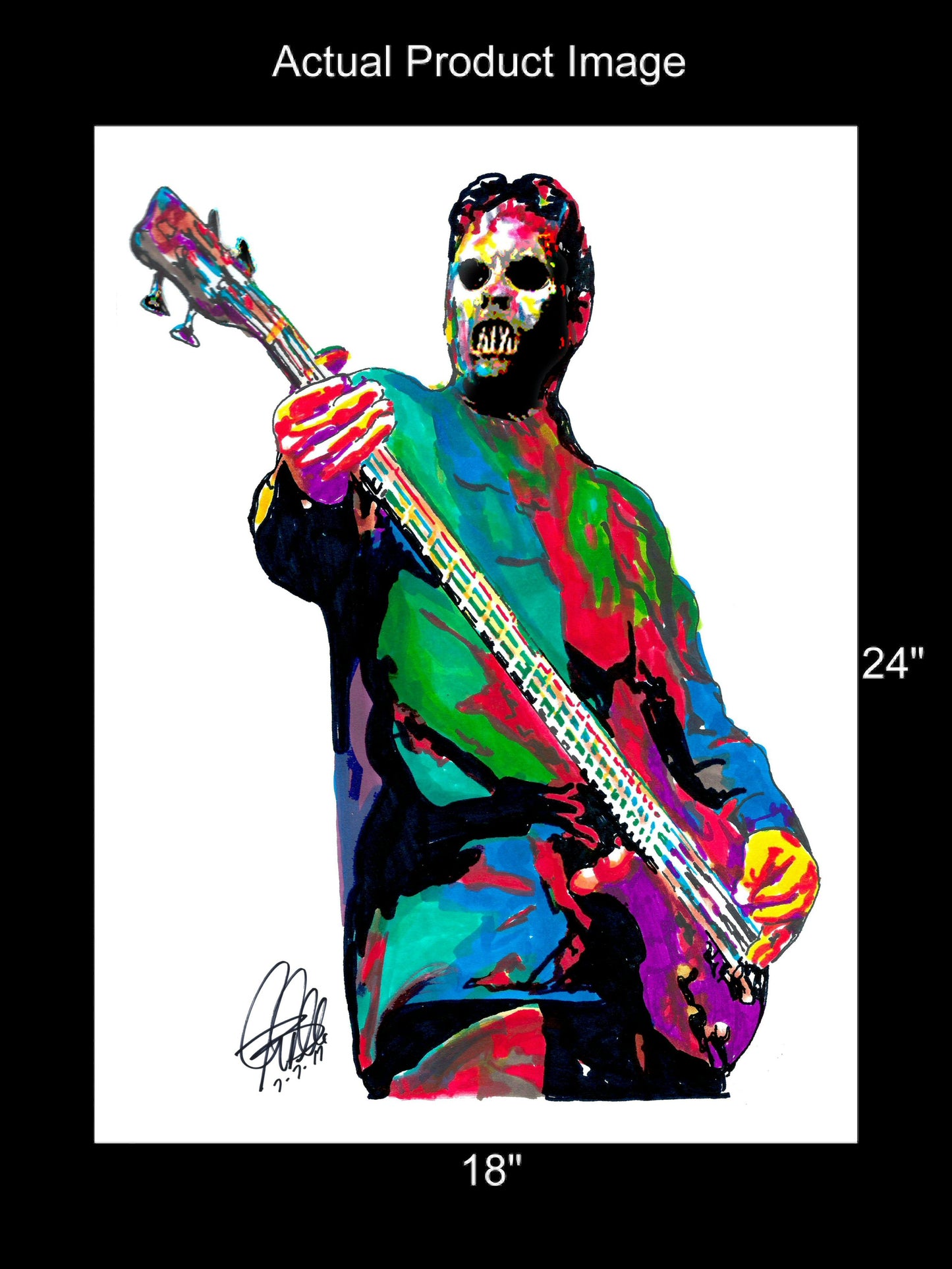 Paul Gray Slipknot Bass Heavy Metal Rock Music Poster Print Wall Art 18x24