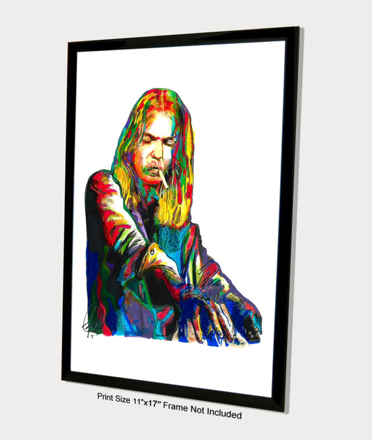 Gregg Allman The Allman Brothers Singer Rock Music Print Poster Wall Art 11x17