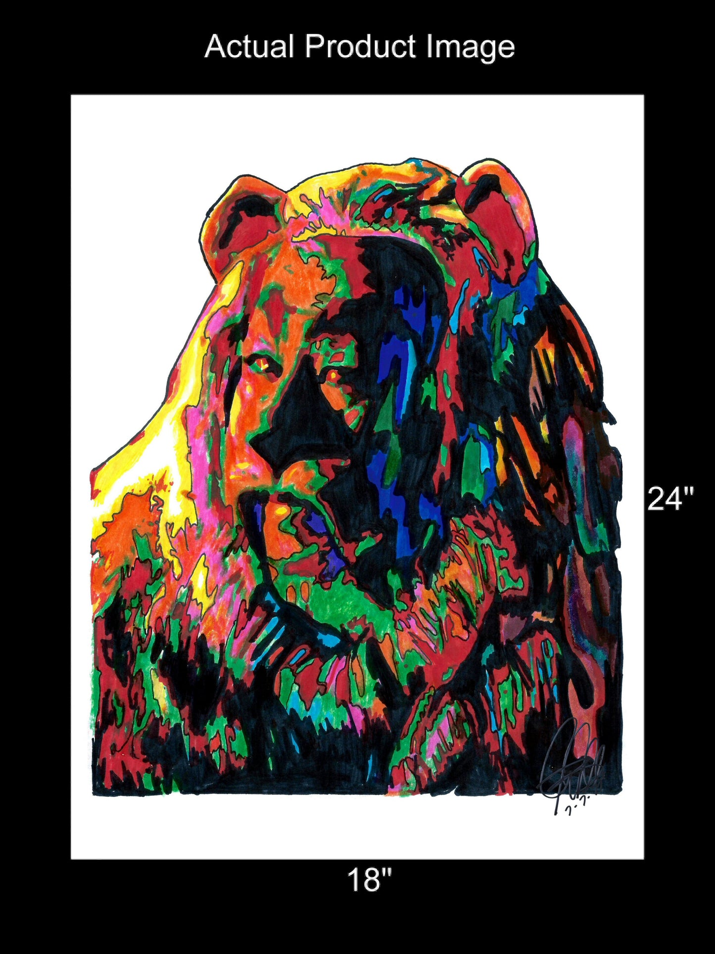 Cowardly Lion The Wizard of Oz Poster Print Wall Art 18x24