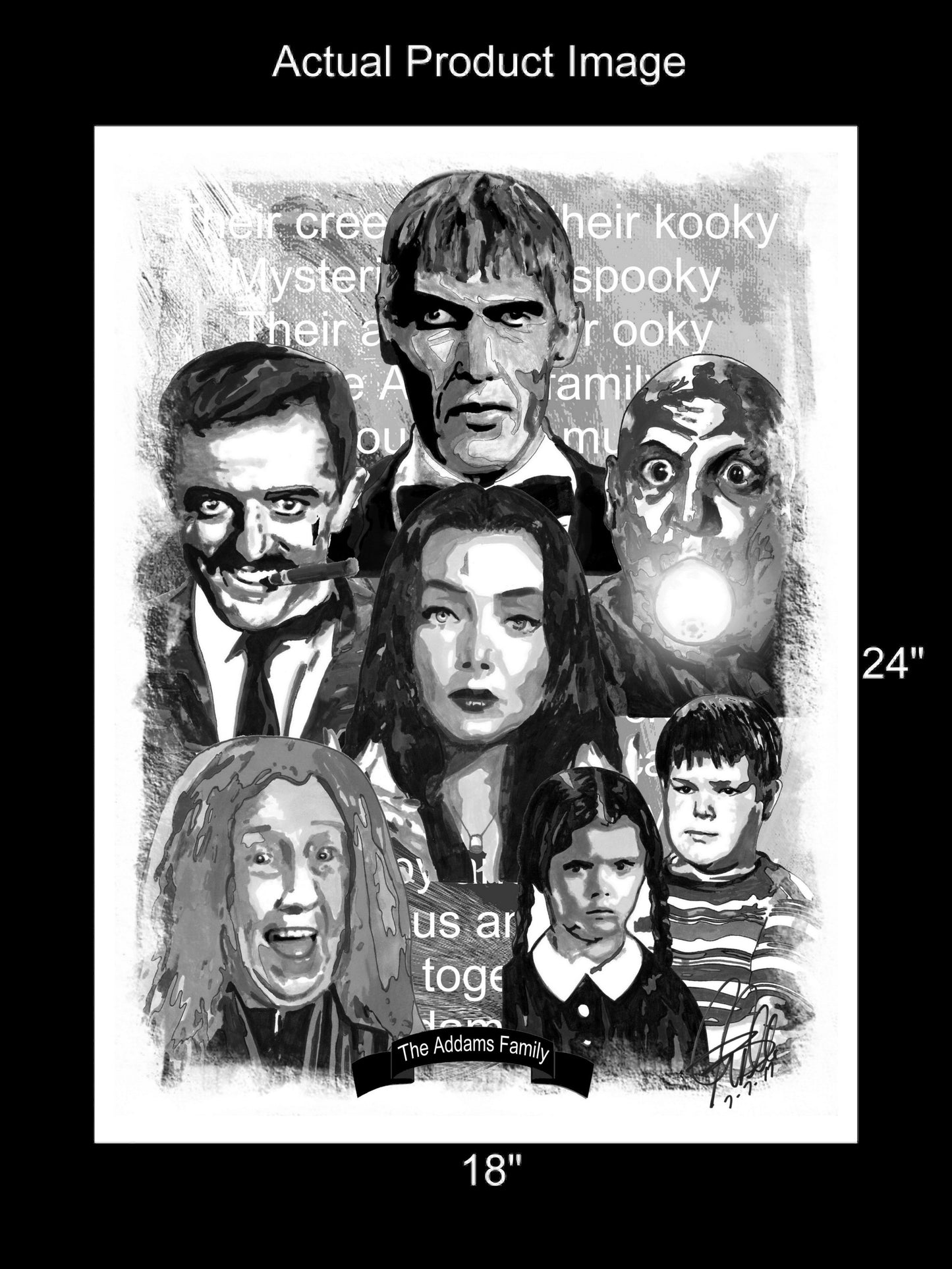 The Addams Family 1964 TV Series Sitcom Poster Print Wall Art 18x24