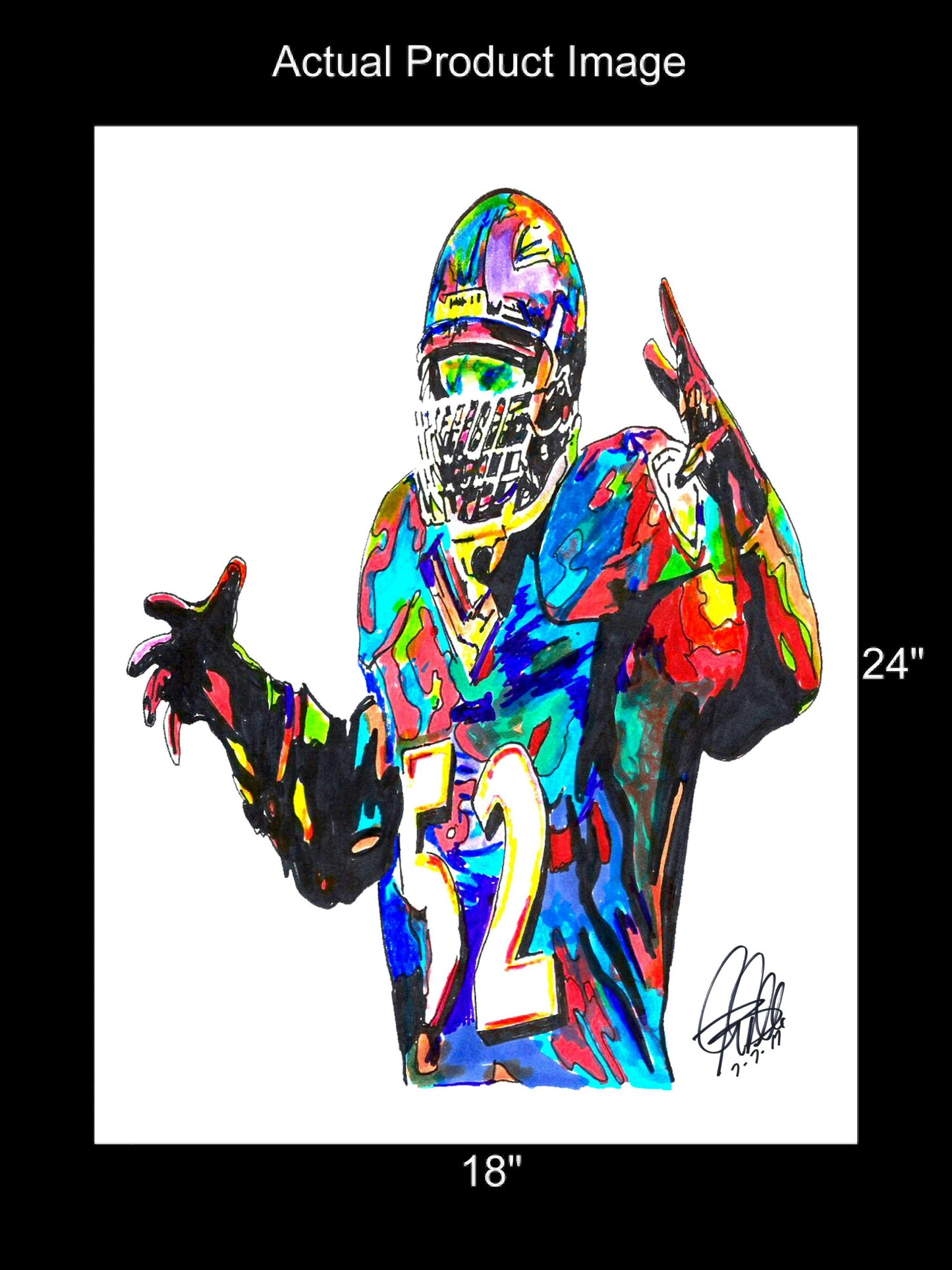 Ray Lewis Baltimore Ravens Football Sports Poster Print Wall Art 18x24