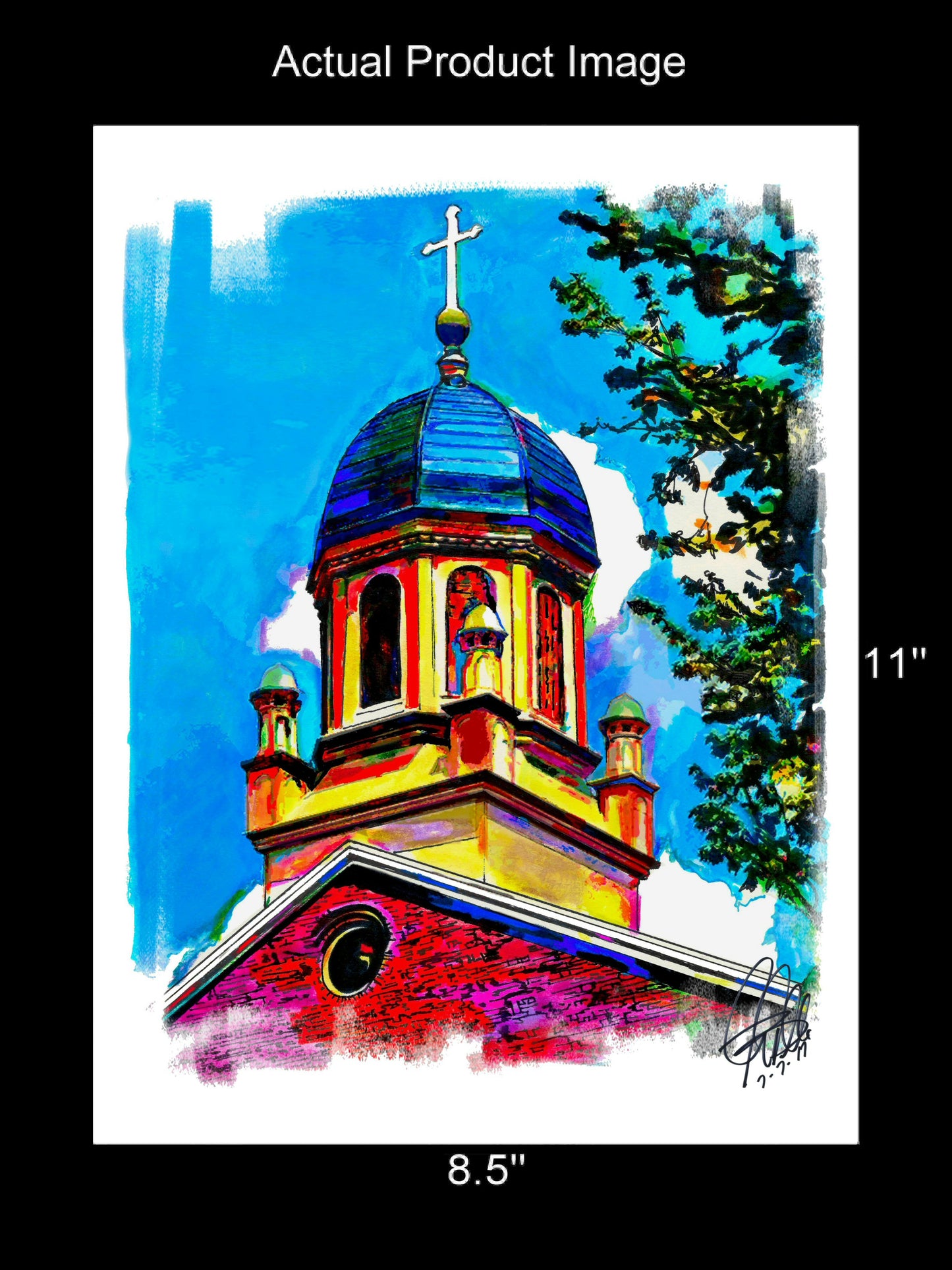 Ohio University Dome Print Poster Wall Art 8.5x11