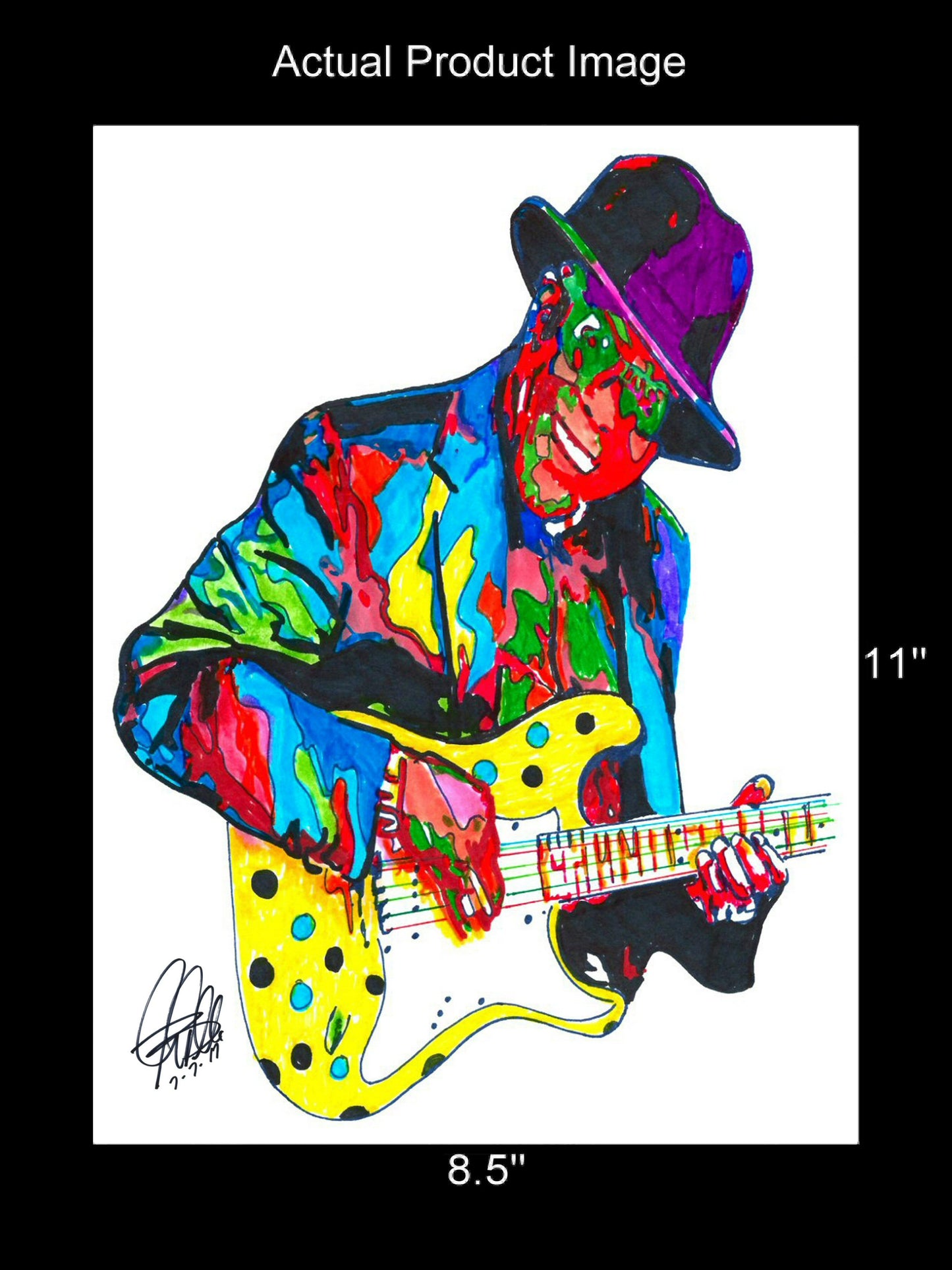 Buddy Guy Guitar Chicago Blues Music Poster Print Wall Art 8.5x11