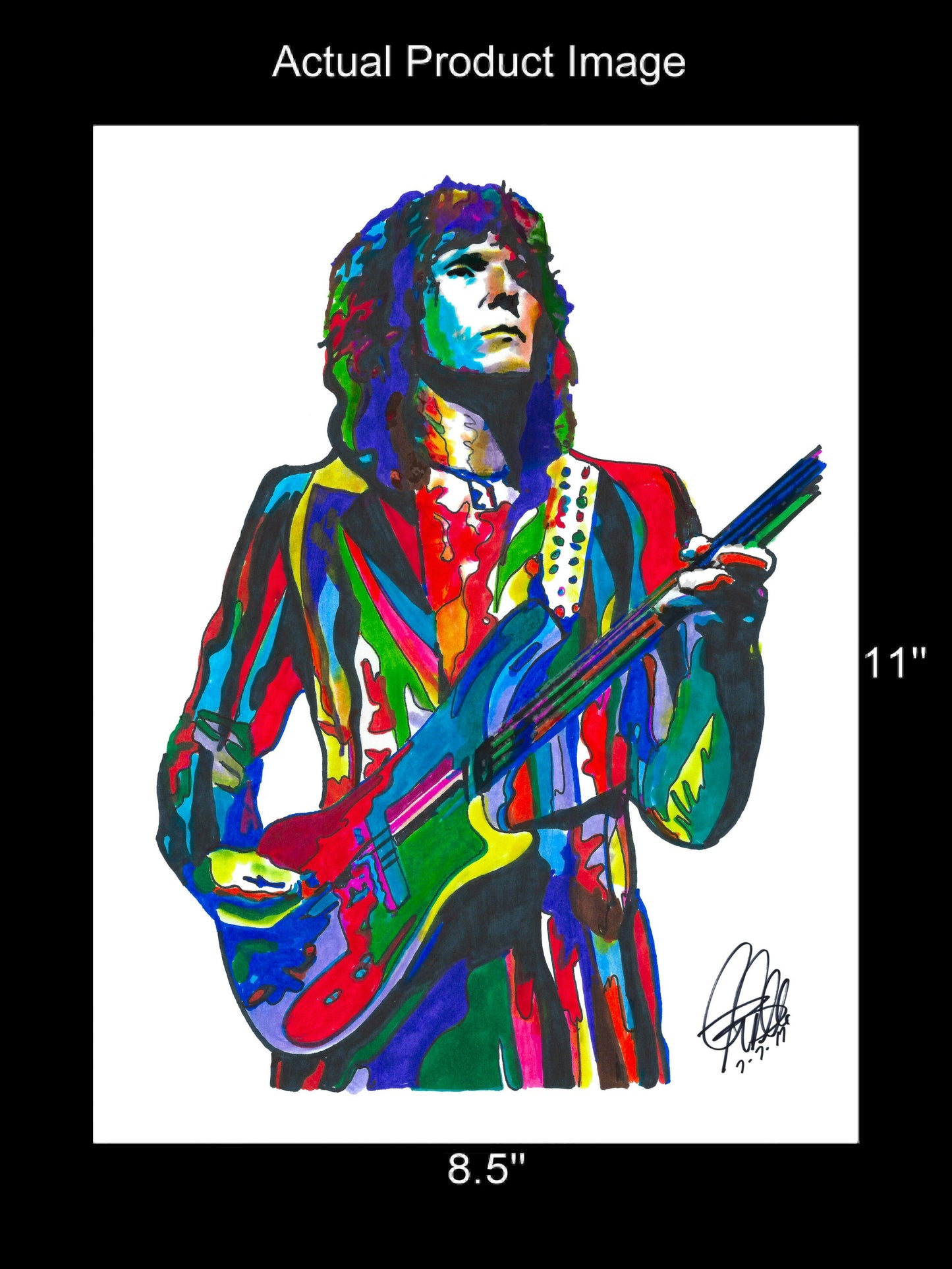 Chris Squire Yes Bass Guitar Singer Rock Music Poster Print Wall Art 8.5x11