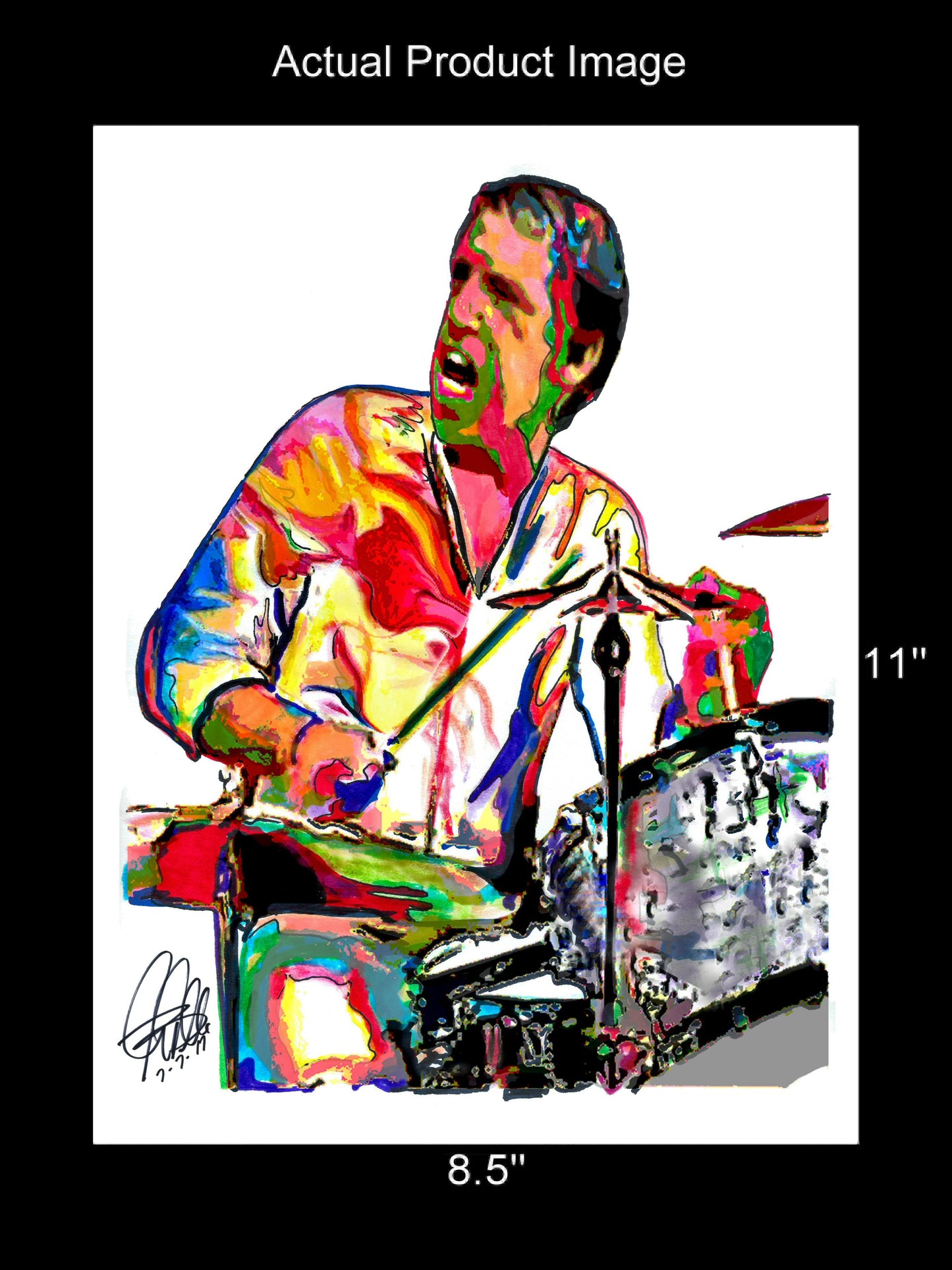 Buddy Rich Drummer Drums Jazz Big Band Music Poster Print Wall Art 8.5x11