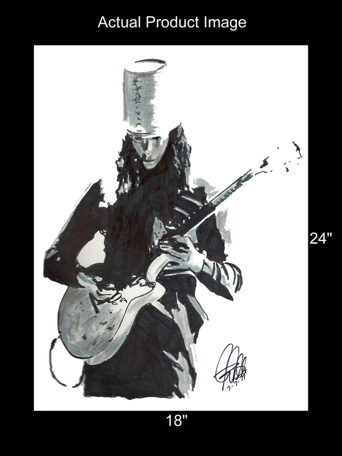 Buckethead Guitar Metal Hard Rock Music Poster Print Wall Art 18x24