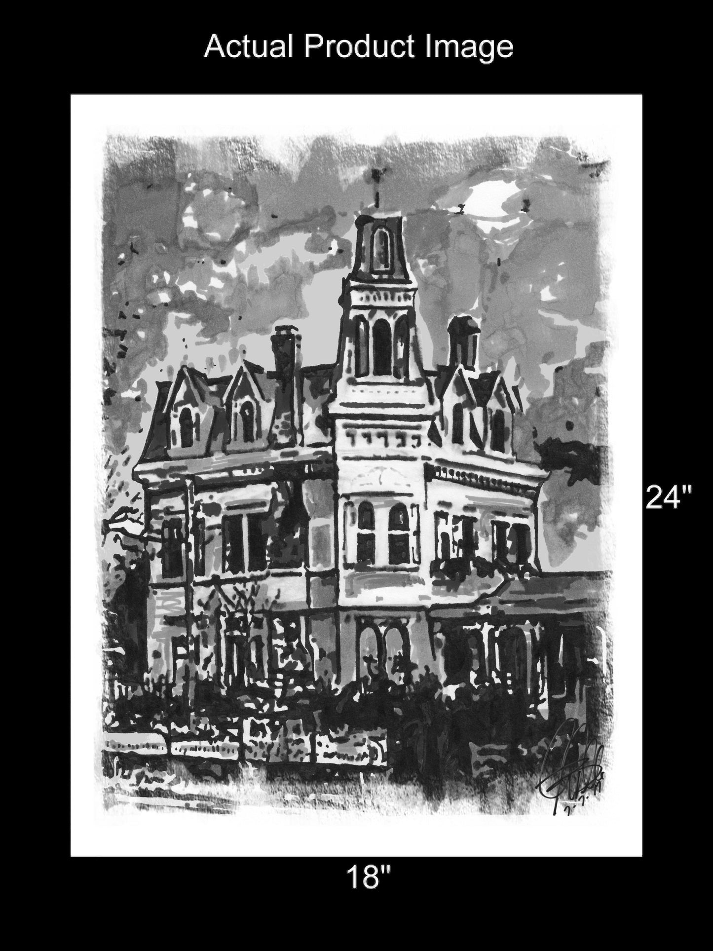 The Addams Family Mansion Poster Print Wall Art 18x24