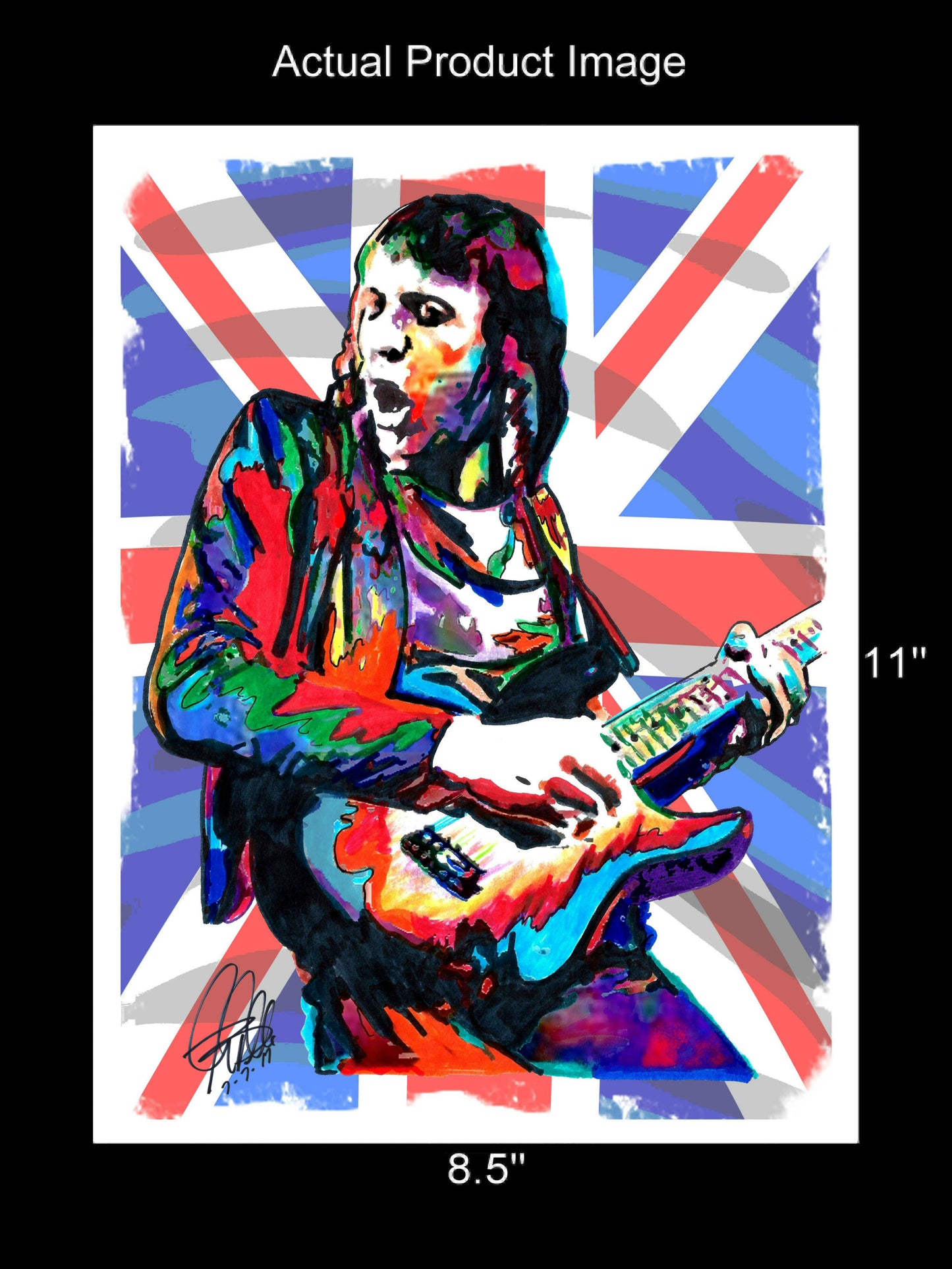 Robin Trower Guitar Hard Rock Music Poster Print Wall Art 8.5x11