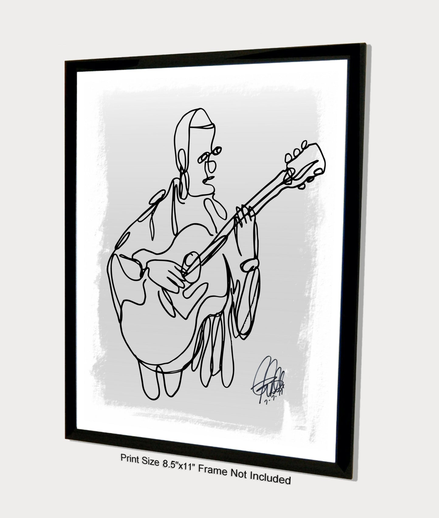 Classical Guitar Player Concert Music Poster Print Wall Art 8.5x11
