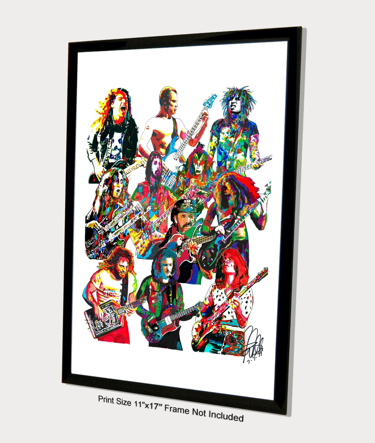 Bass Players Entwistle Flea Lemmy Sixx Rock Music Poster Print Wall Art 11x17