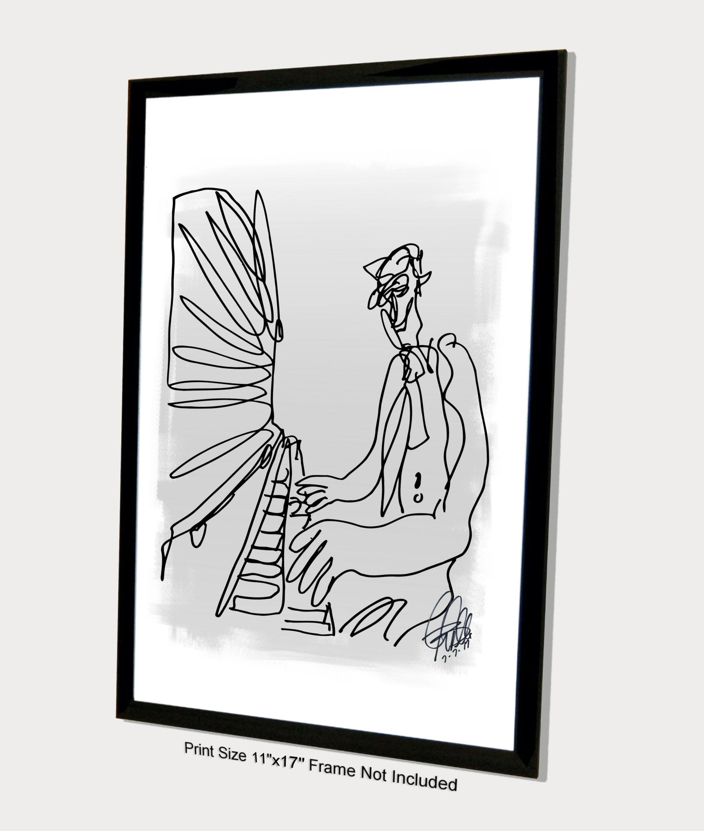 Piano Player Music Poster Print Wall Art 11x17