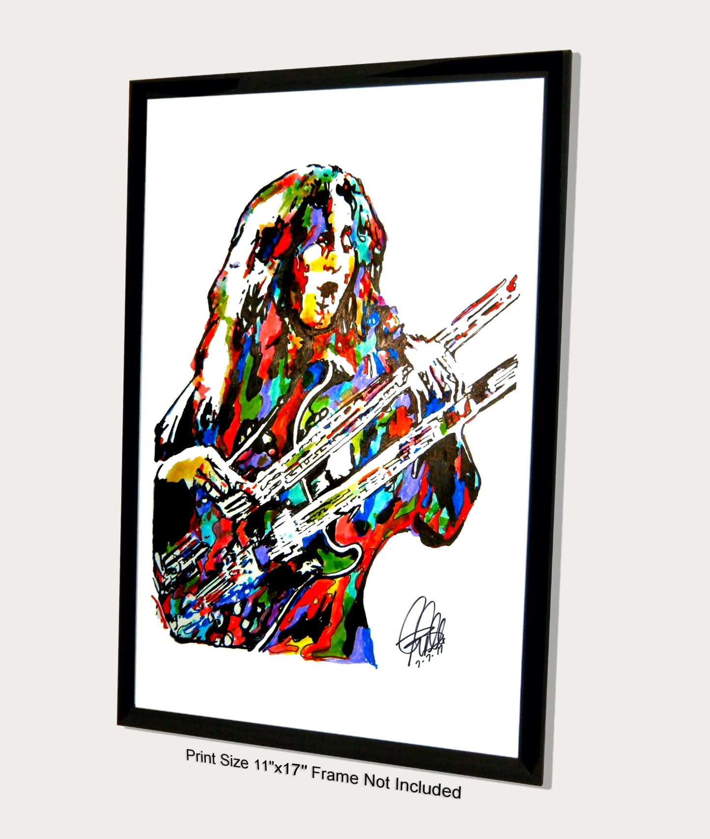 Geddy Lee Rush Bass Guitar Rock Music Poster Print Wall Art 11x17
