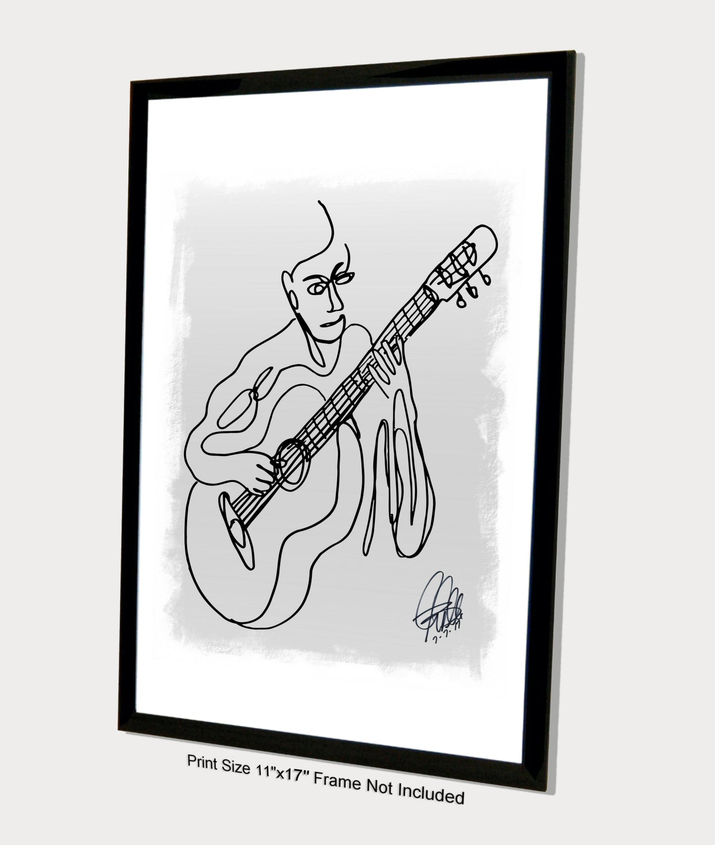 Classical Guitar Performer Music Poster Print Wall Art 11x17