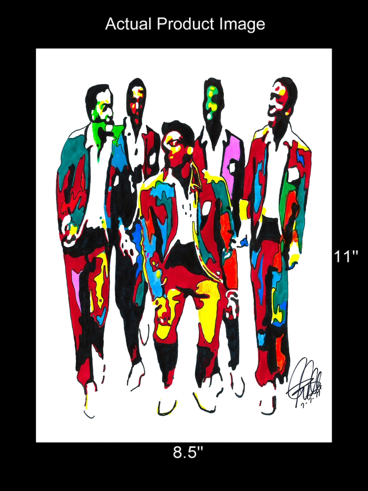 The Temptations Vocal Group David Ruffin Soul Music Poster Print Wall Art 8.5x11