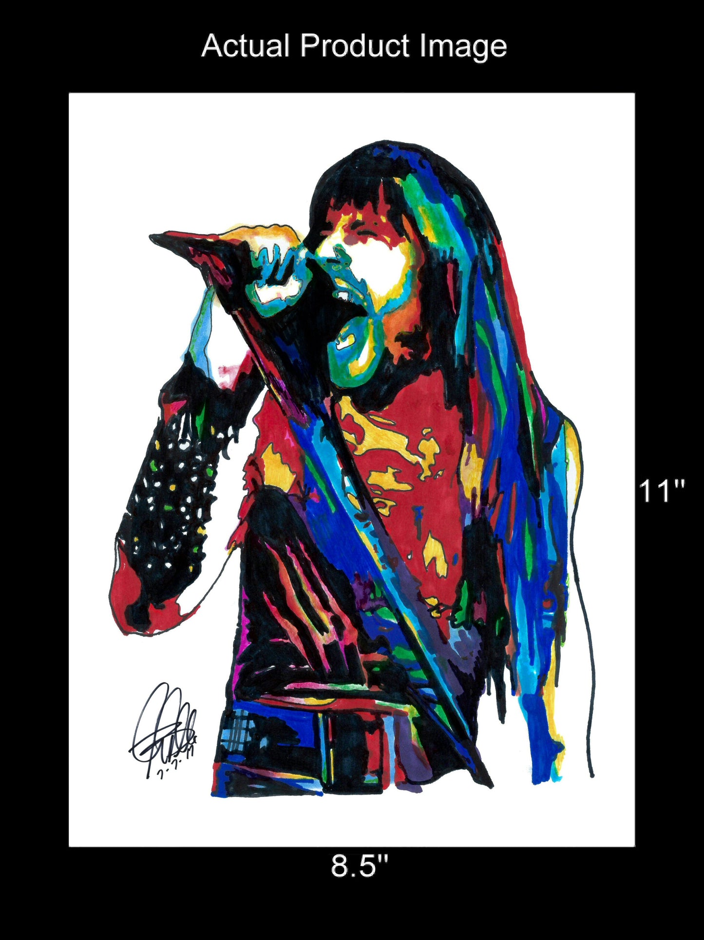 Bruce Dickinson Iron Maiden Singer Metal Music Poster Print Wall Art 8.5x11