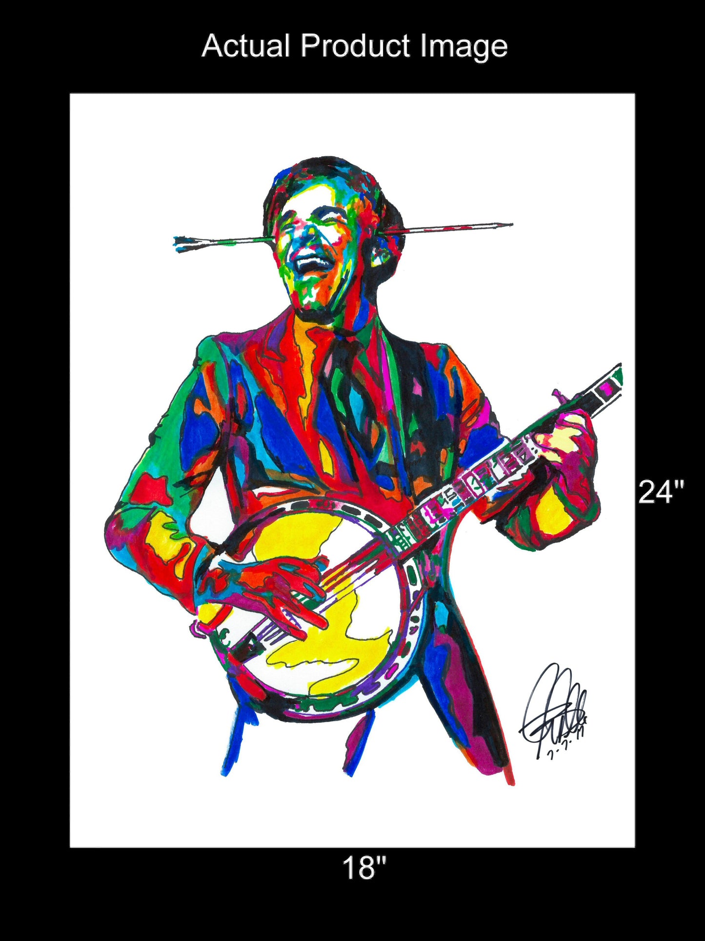 Steve Martin Banjo Comedian Actor Music Print Poster Wall Art 18x24