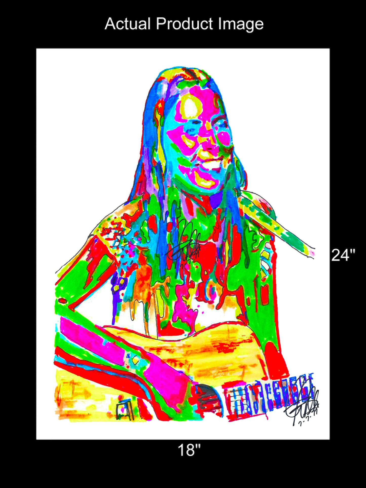 Joni Mitchell Singer Jazz Folk Rock Music Poster Print Wall Art 18x24