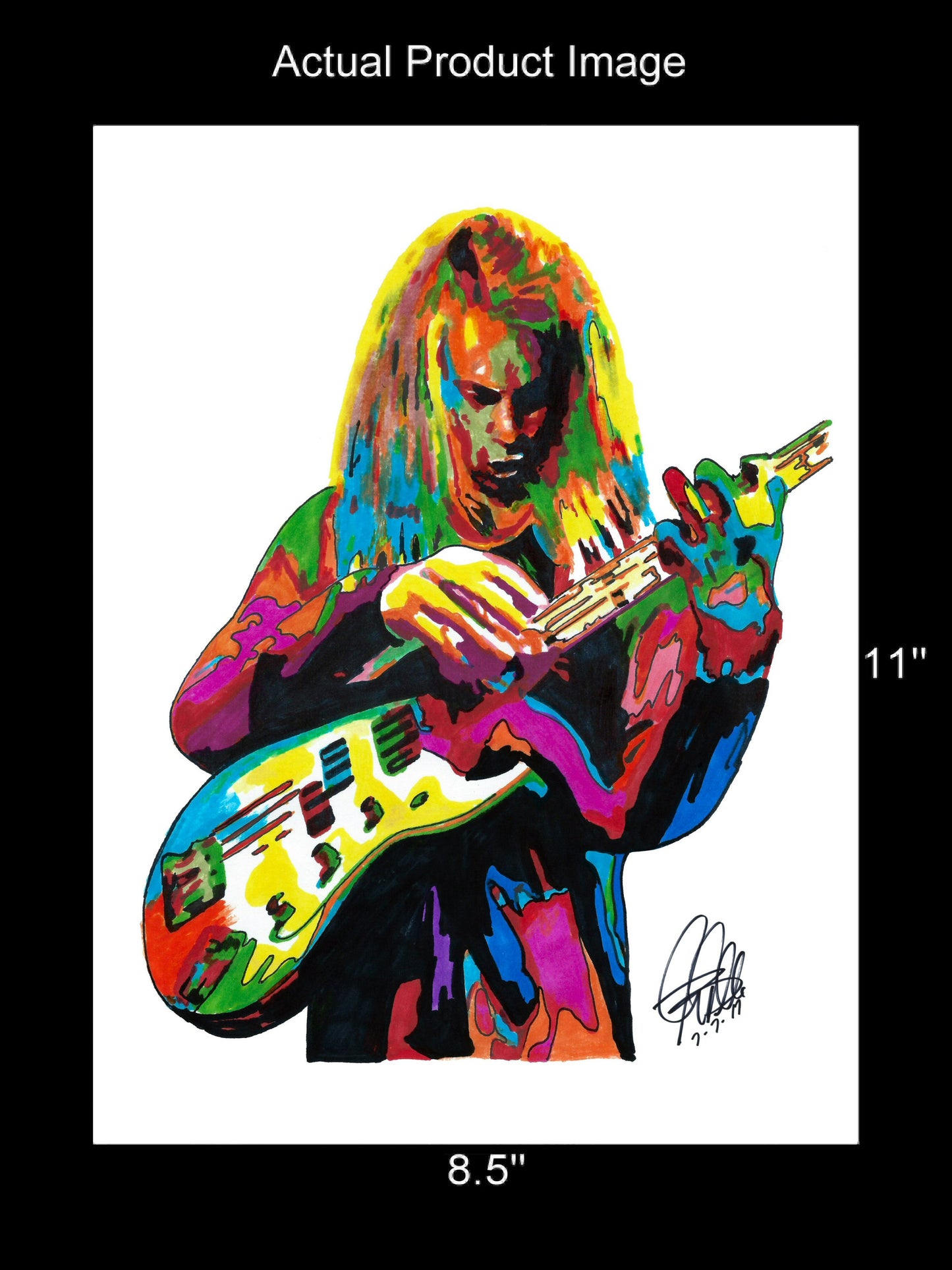 Billy Sheehan Bass Rock Music Poster Print Wall Art 8.5x11
