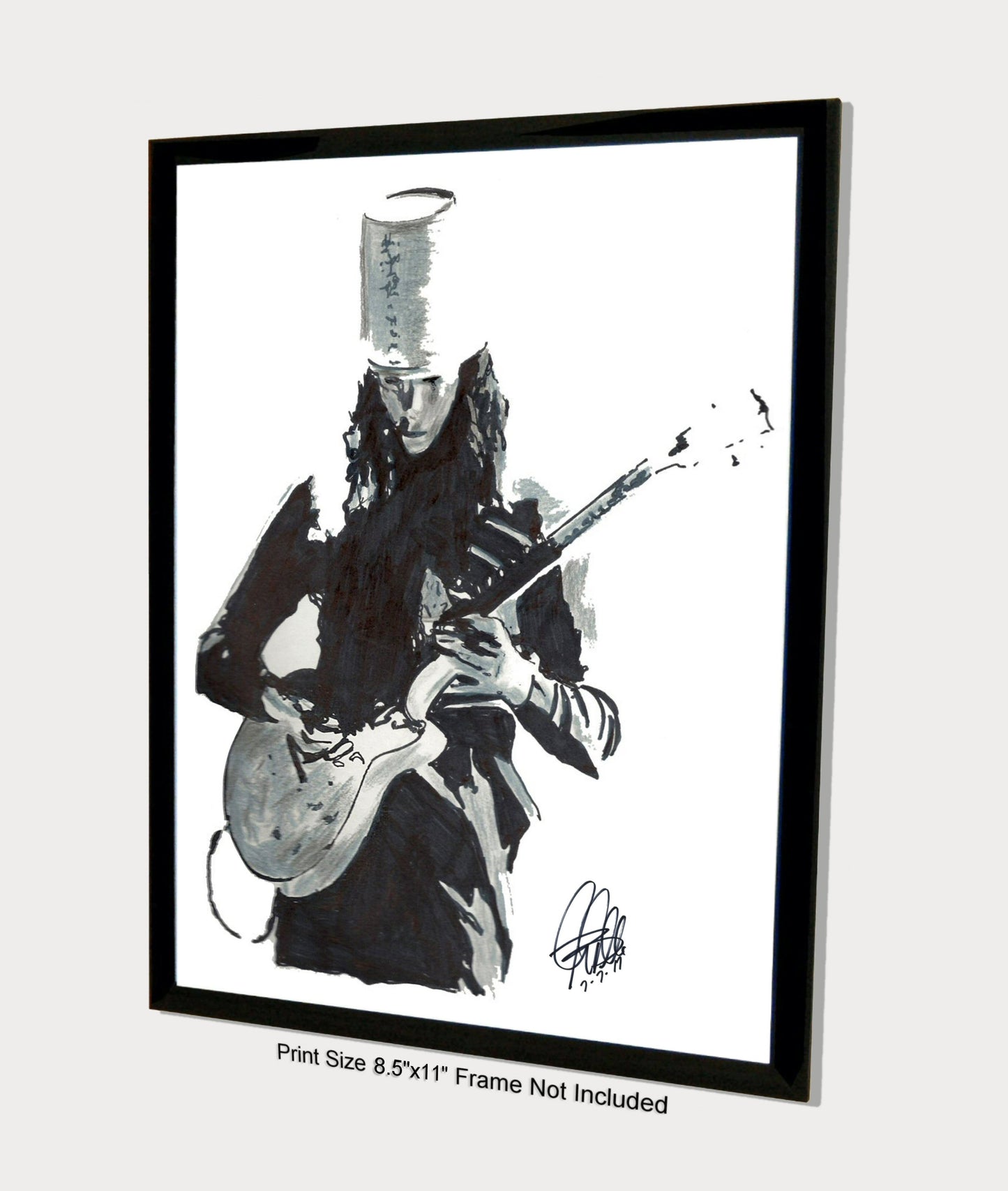 Buckethead Guitar Metal Hard Rock Music Poster Print Wall Art 8.5x11