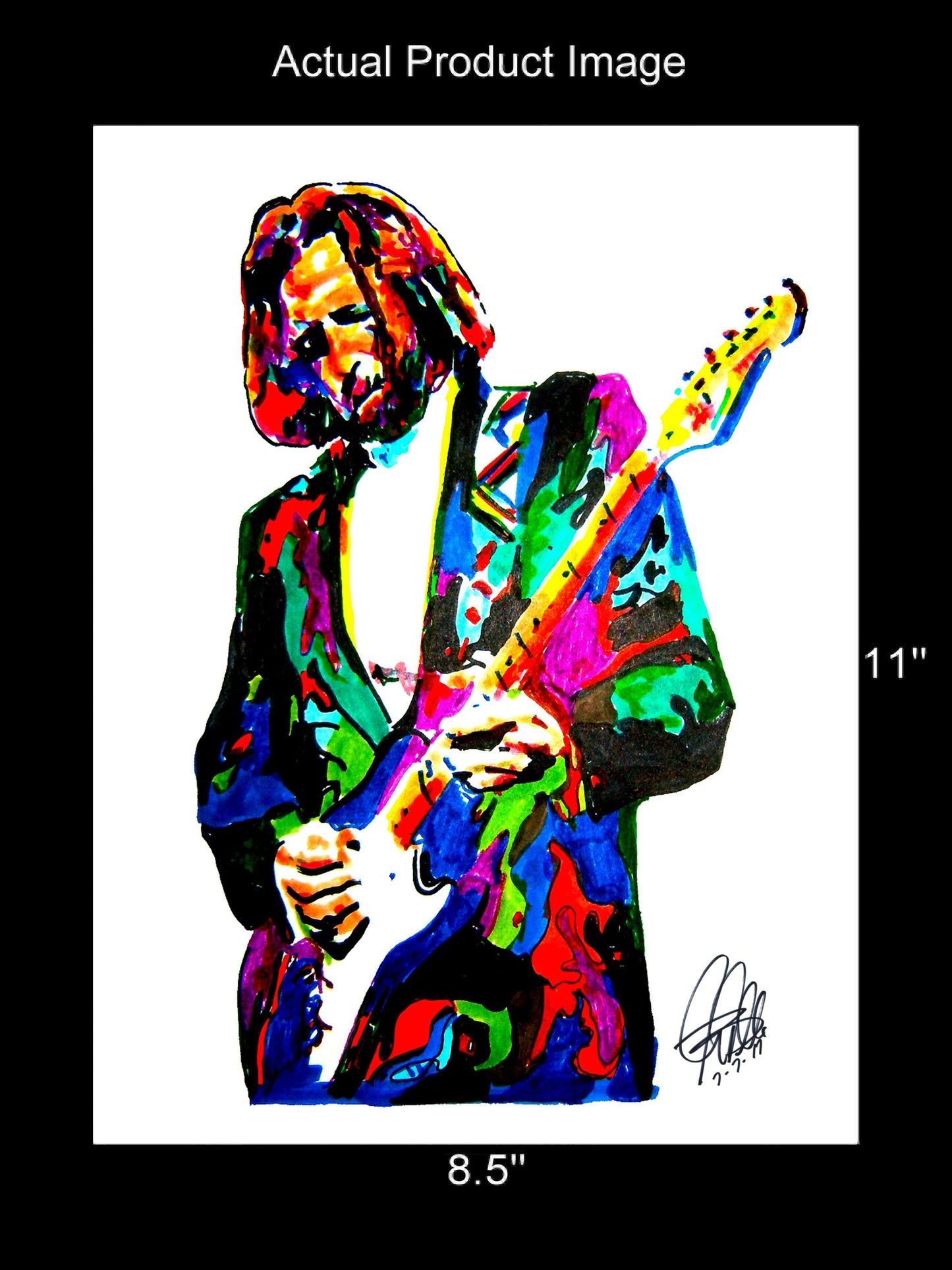 Eric Clapton Cream Yardbirds Guitar Blues Rock Music Print Poster Art 8.5x11