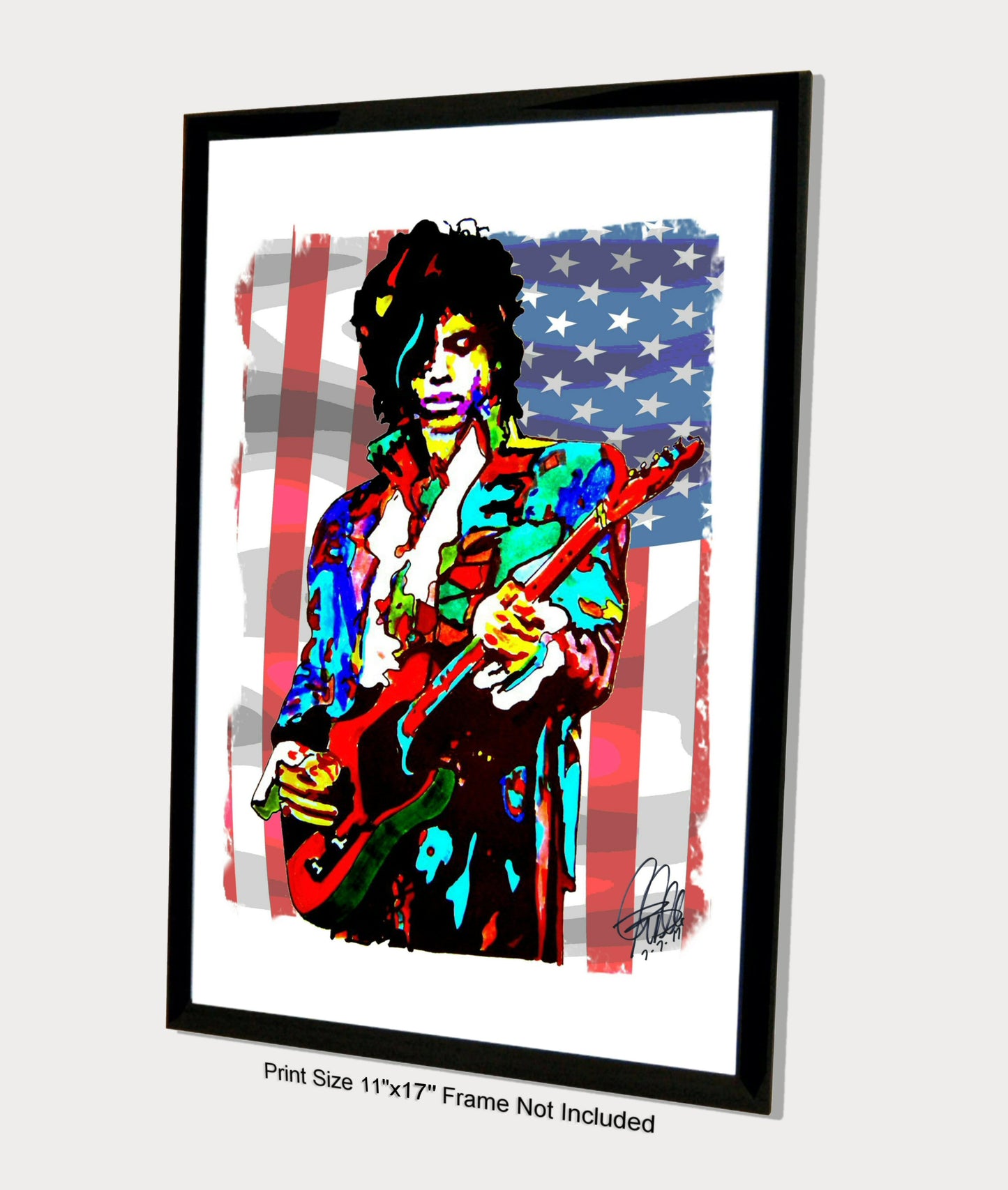 Prince Guitar Rock Music Poster Print Wall Art 11x17