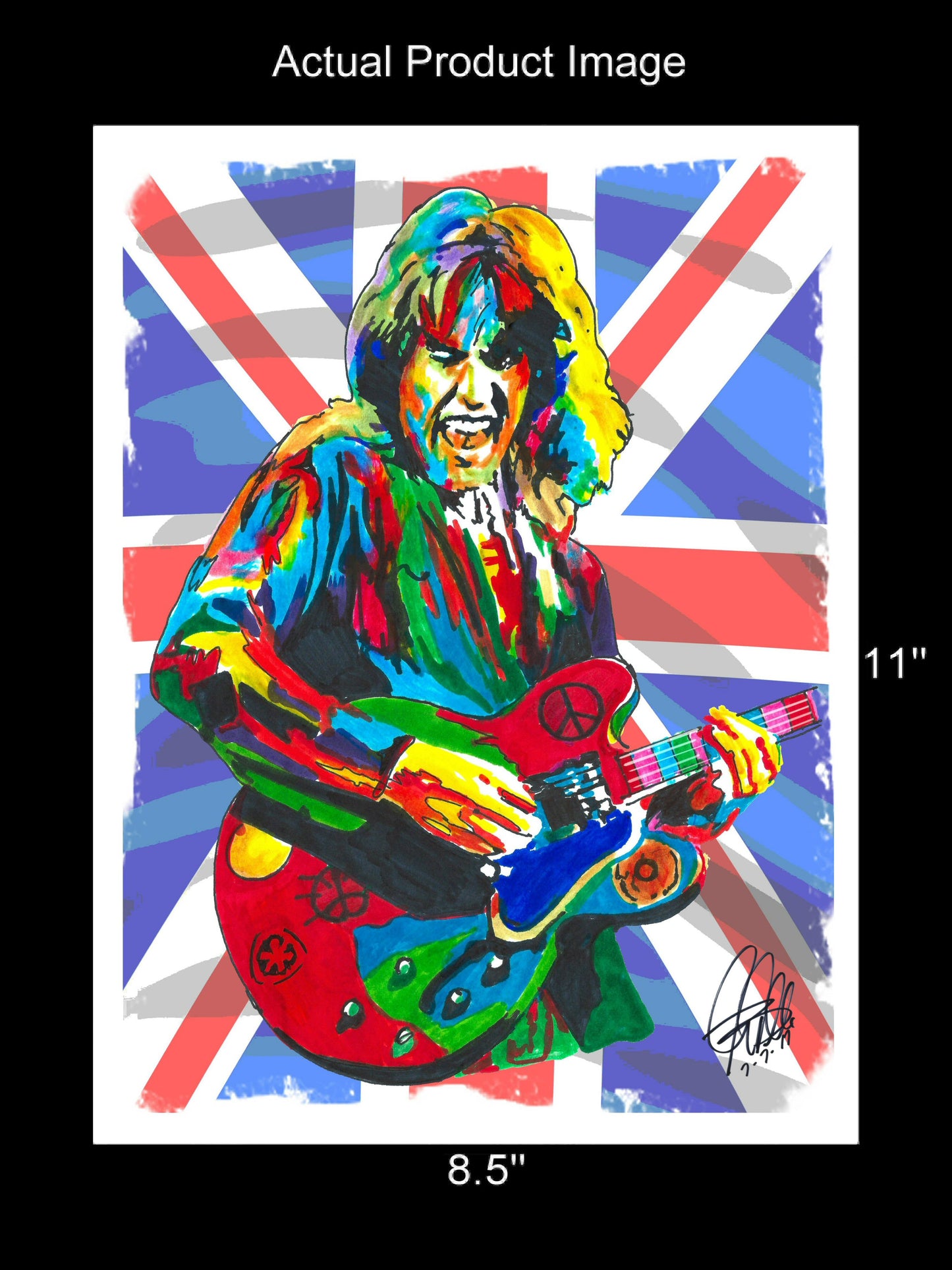 Alvin Lee Ten Years After Guitar Blues Rock Music Poster Print Wall Art 8.5x11