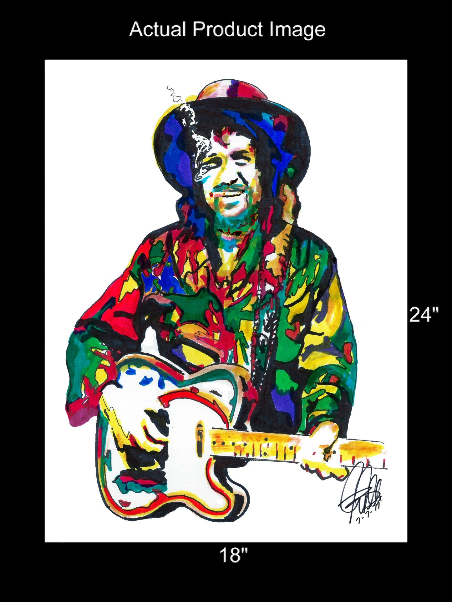 Waylon Jennings Singer Country Music Poster Print Tribute Wall Art 18x24