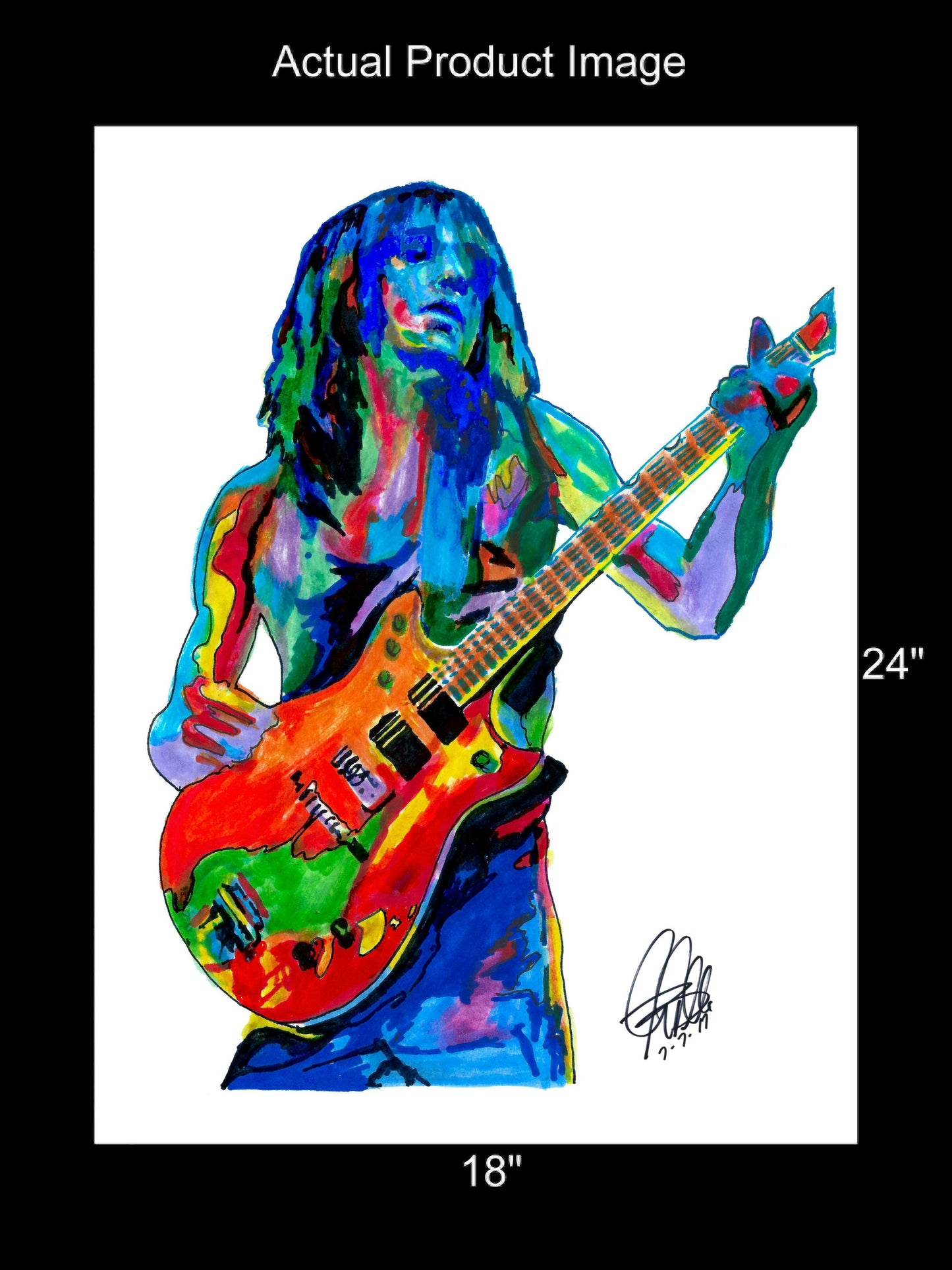 Malcolm Young ACDC Guitar Rock Music Print Poster Wall Art 18x24