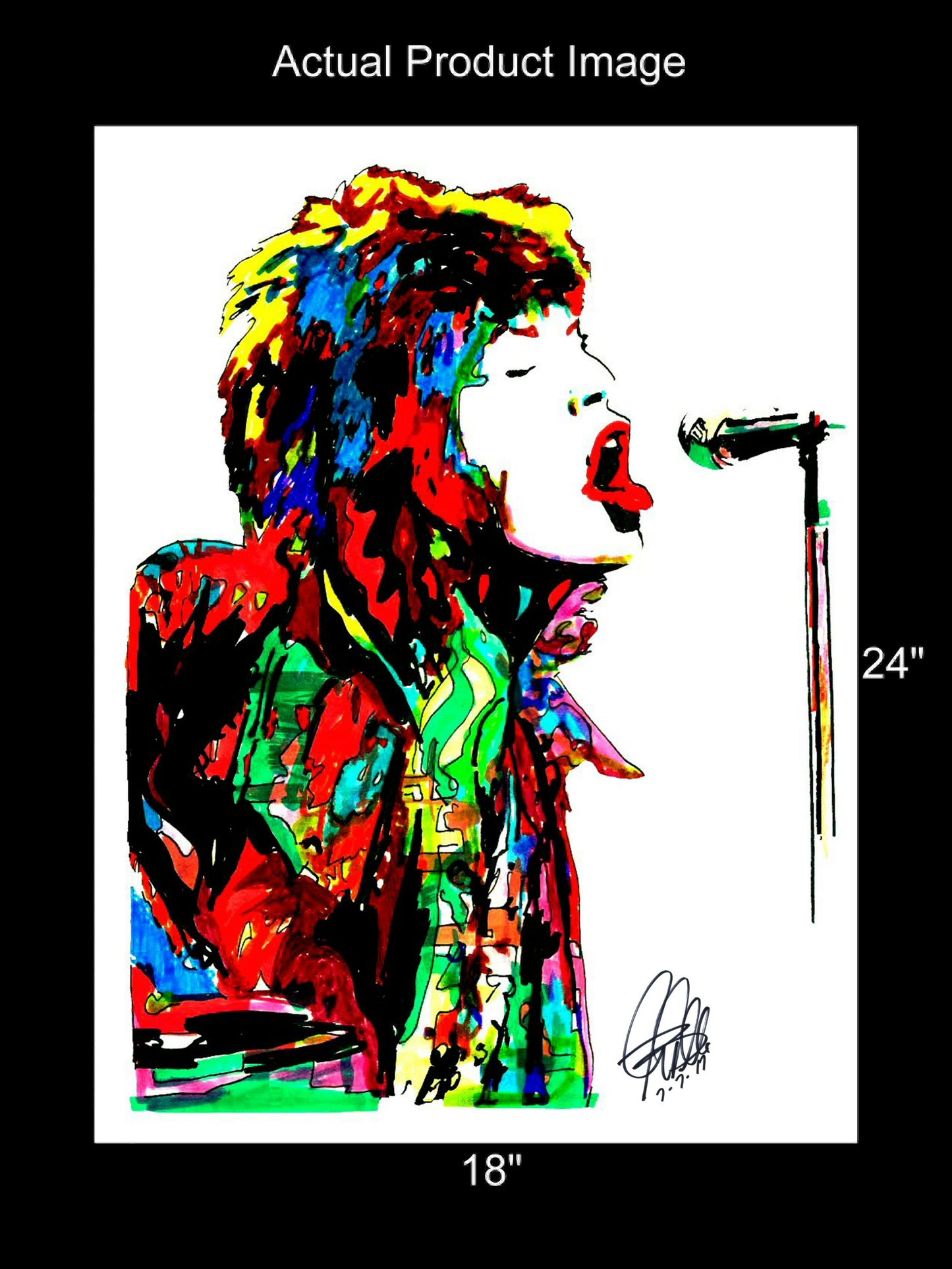 Mick Jagger Singer Blues Rock Music Poster Print Wall Art 18x24