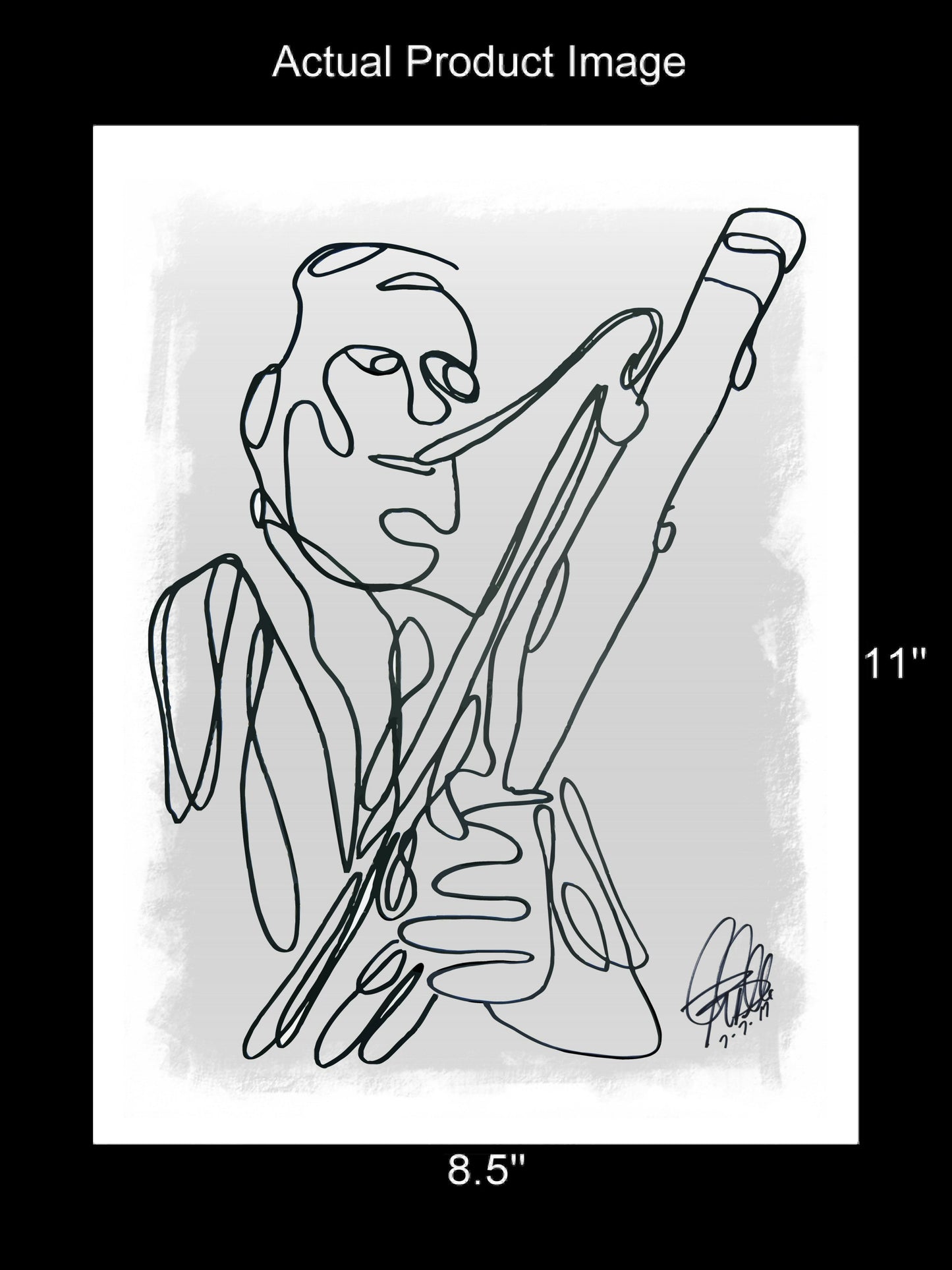 Bassoon Player Classical Music Poster Print Wall Art 8.5x11