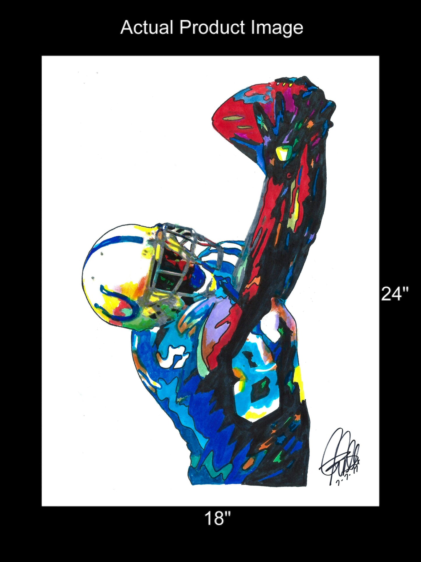 Reggie Wayne Indianapolis Colts Receiver Football Poster Print Wall Art 18x24