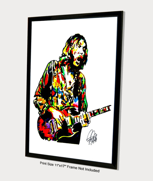 Duane Allman Guitar Southern Rock Music Poster Print Wall Art 11x17