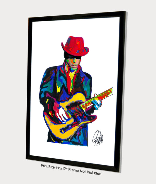 Prince Singer Guitar Rock Music Poster Print Wall Art 11x17