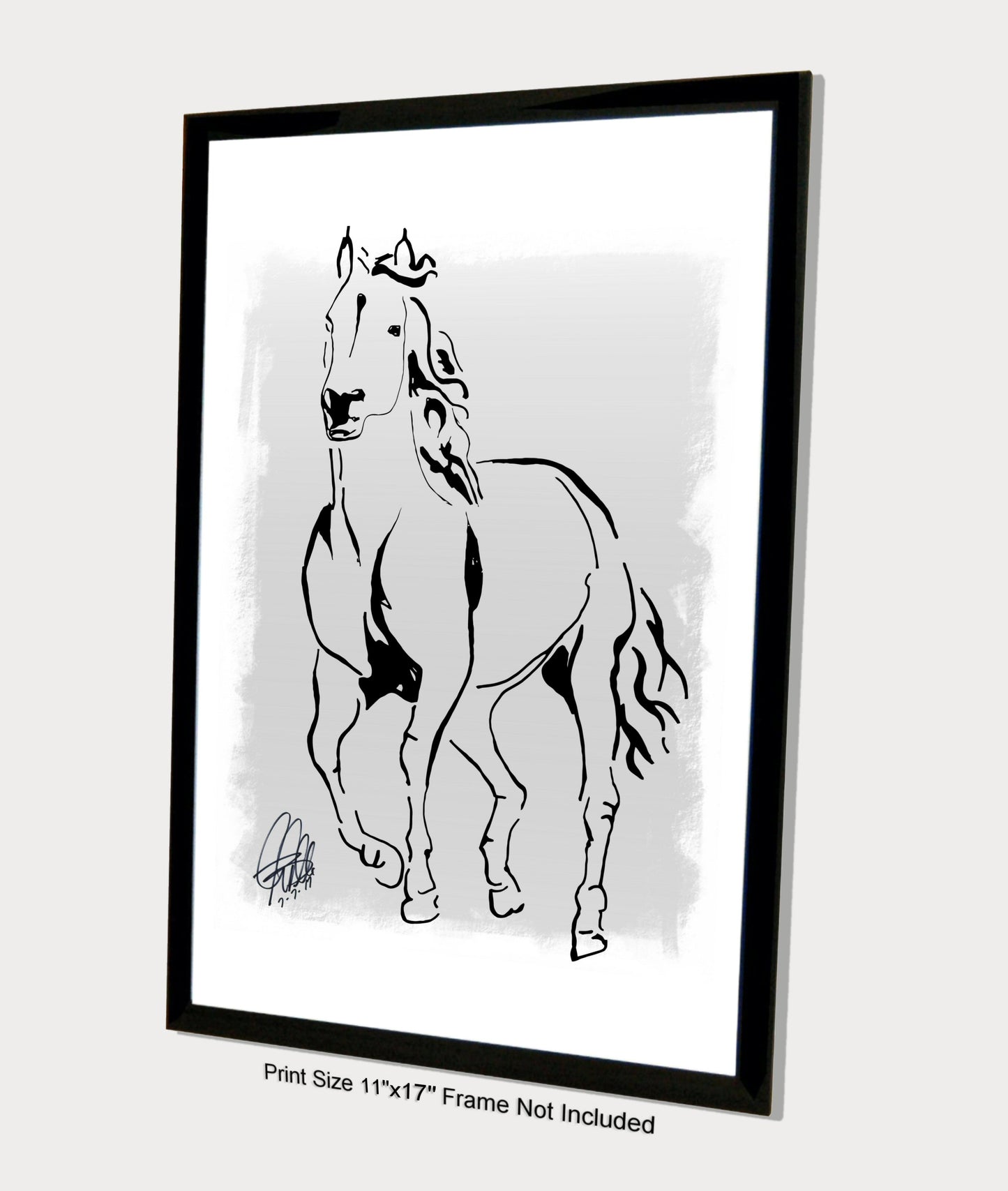 Race Horse Poster Print Wall Art 11x17