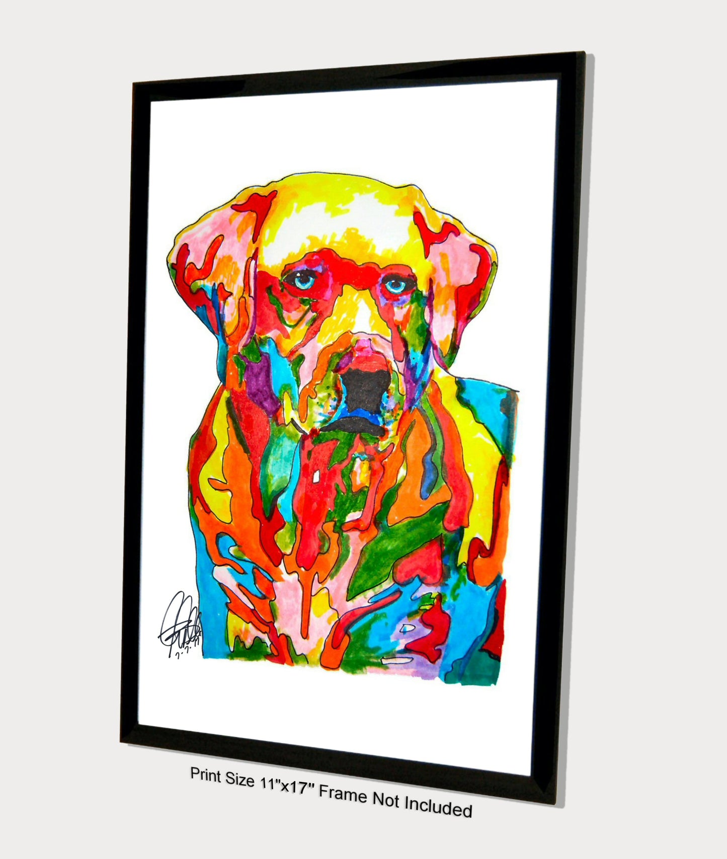 Labrador Retriever Yellow Lab Dog Print Poster Wall Art 11x17