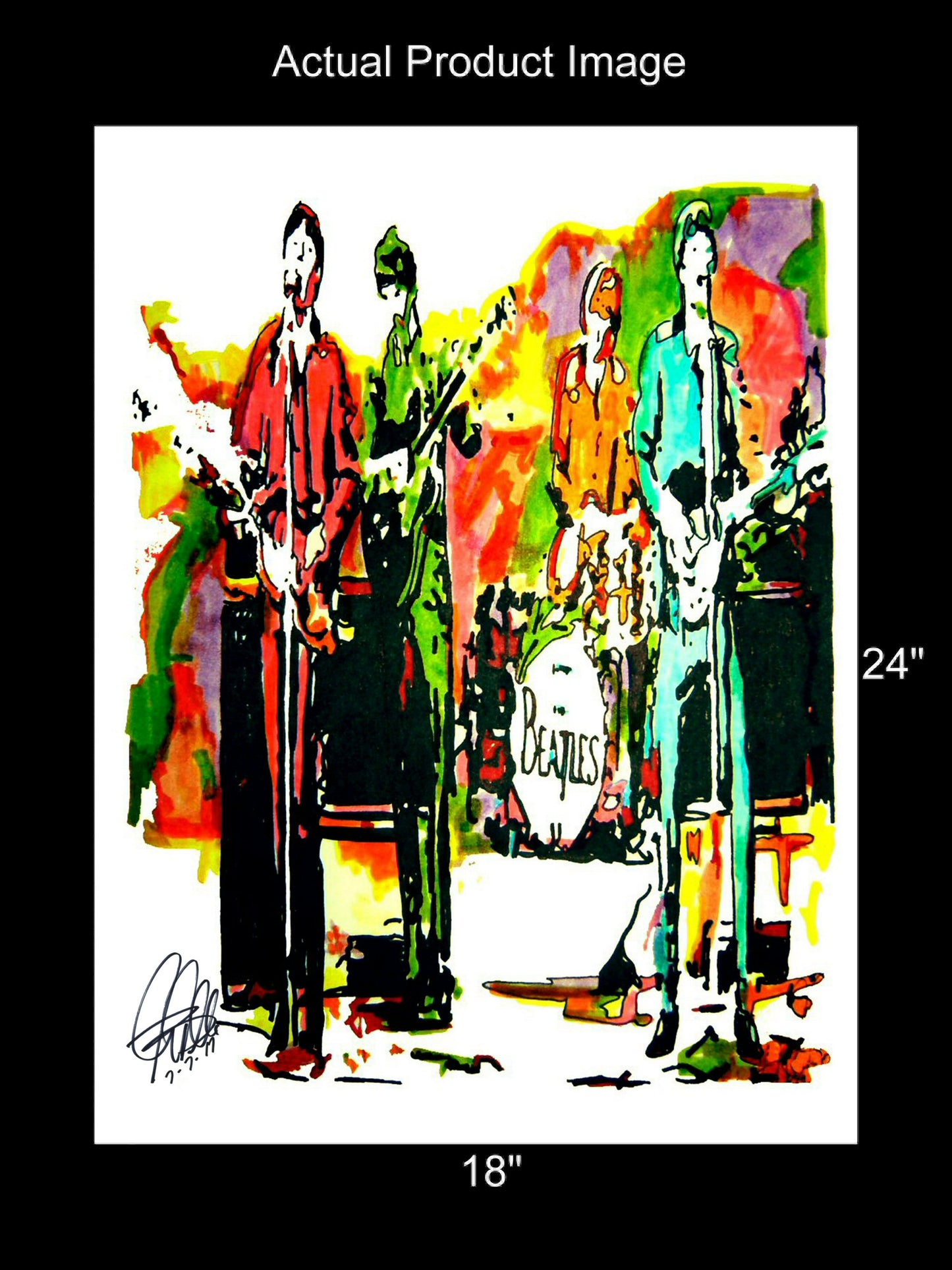 The Beatles Lennon McCartney Harrison Ringo Rock Music Poster Print 18x24