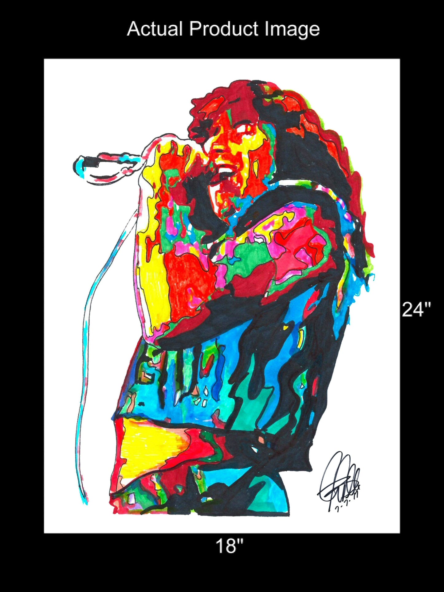 Bon Scott ACDC Hard Rock Music Poster Print Wall Art 18x24