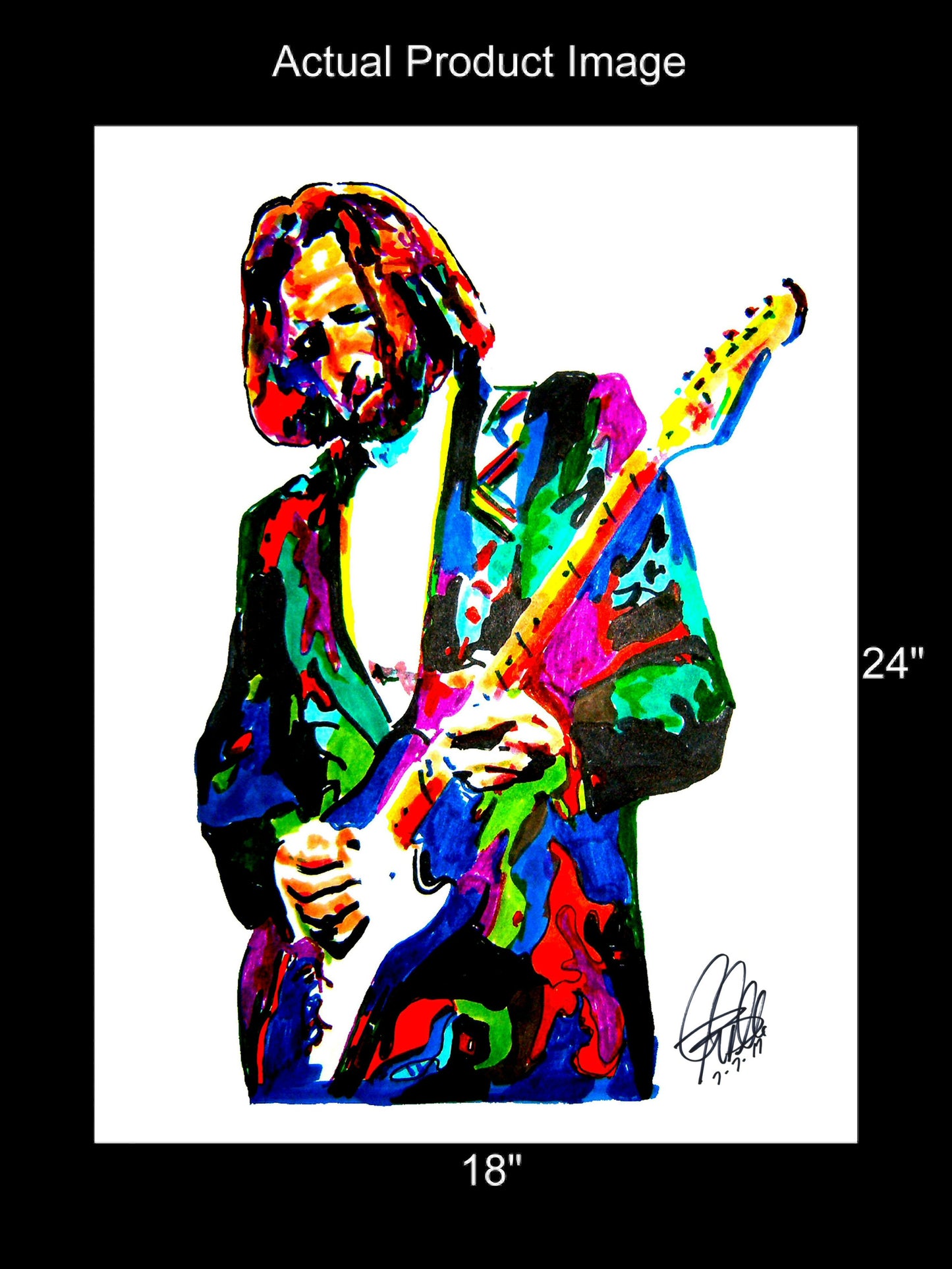 Eric Clapton Cream Yardbirds Guitar Blues Rock Music Print Poster Art 18x24