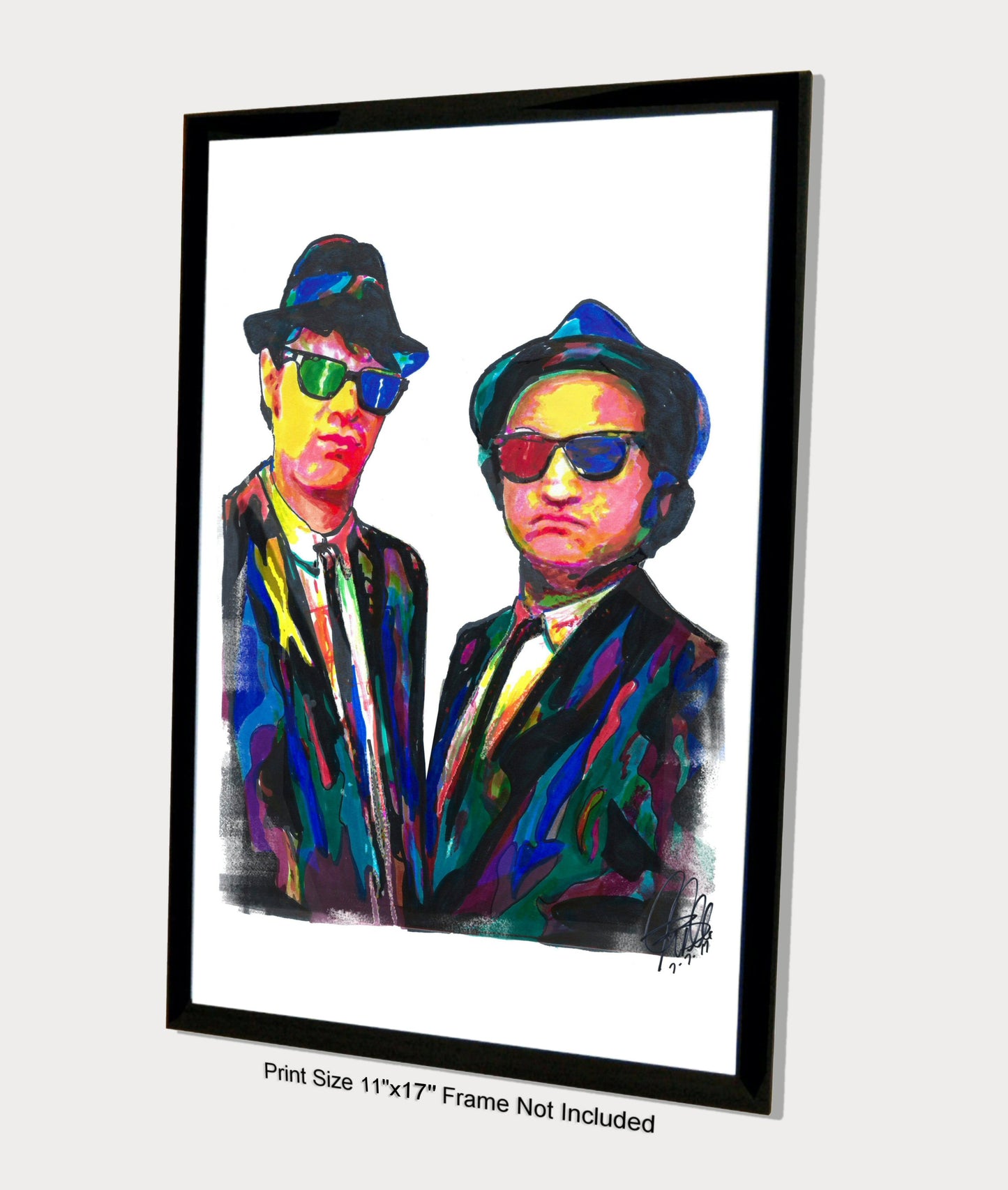 The Blues Brothers Dan Aykroyd John Belushi Jake Elwood Art Print Poster 11x17