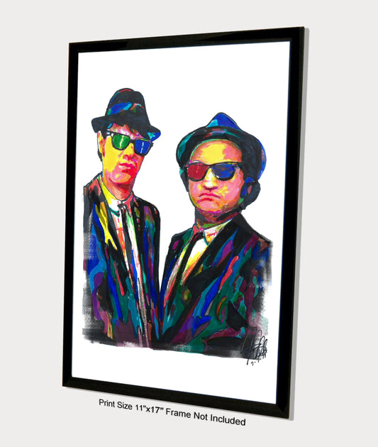 The Blues Brothers Dan Aykroyd John Belushi Jake Elwood Art Print Poster 11x17