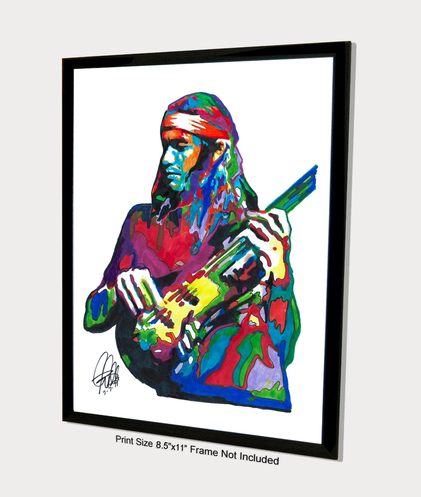 Jaco Pastorius Weather Report Bass Jazz Music Poster Print Wall Art 8.5x11