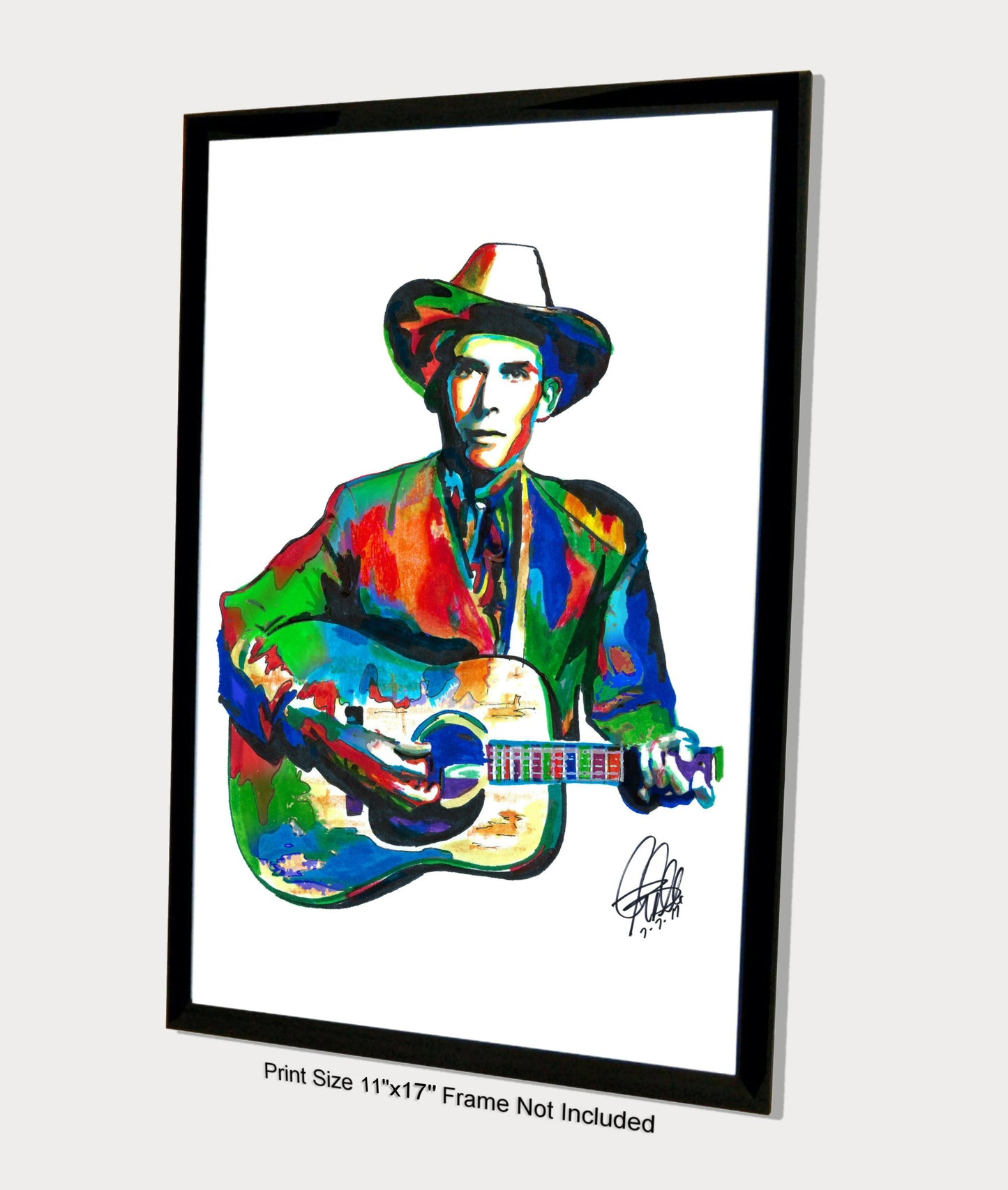 Hank Williams Guitar Singer Country Music Poster Print Wall Art 11x17