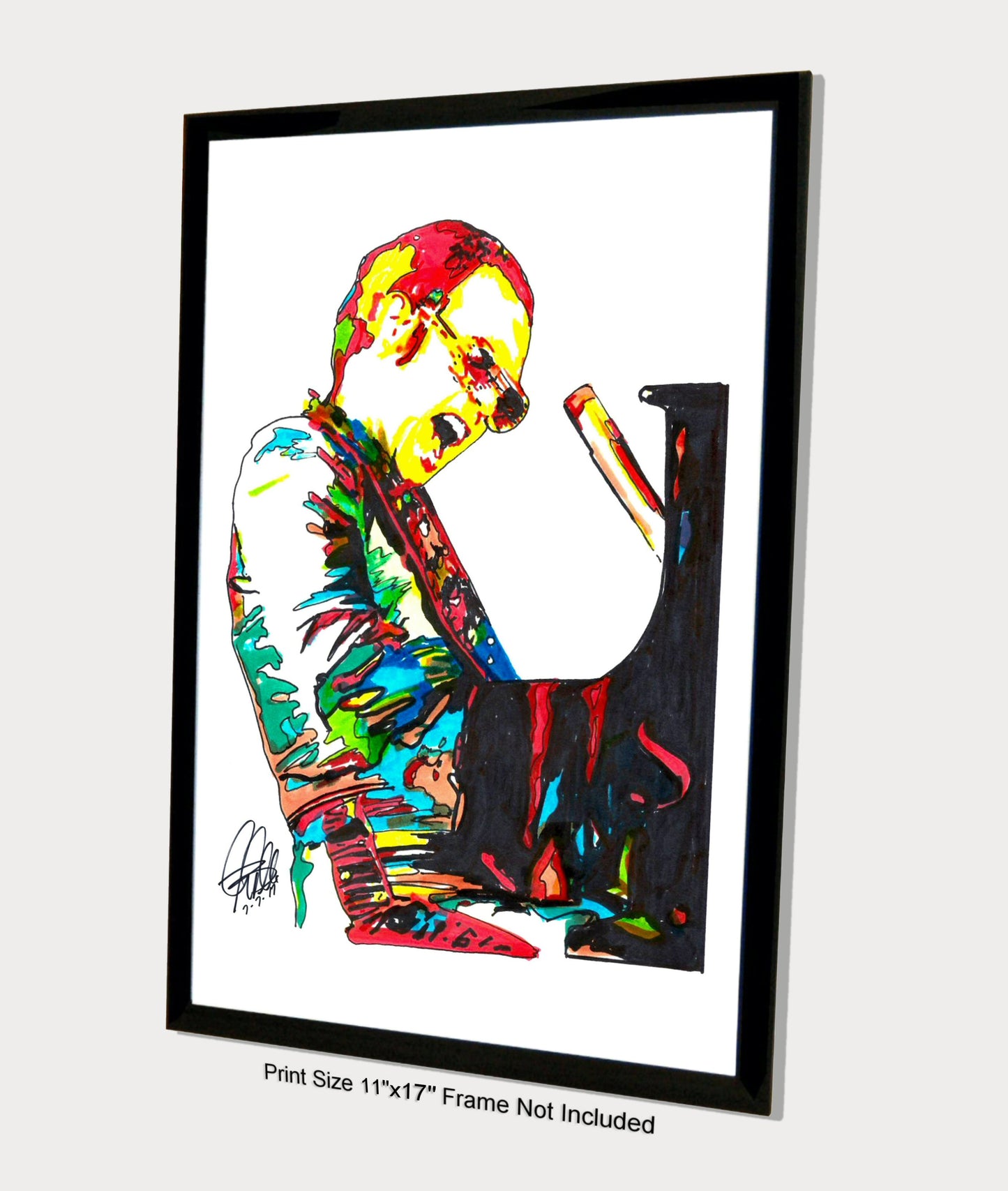 Elton John Singer Piano Rock Music Poster Print Wall Art 11x17