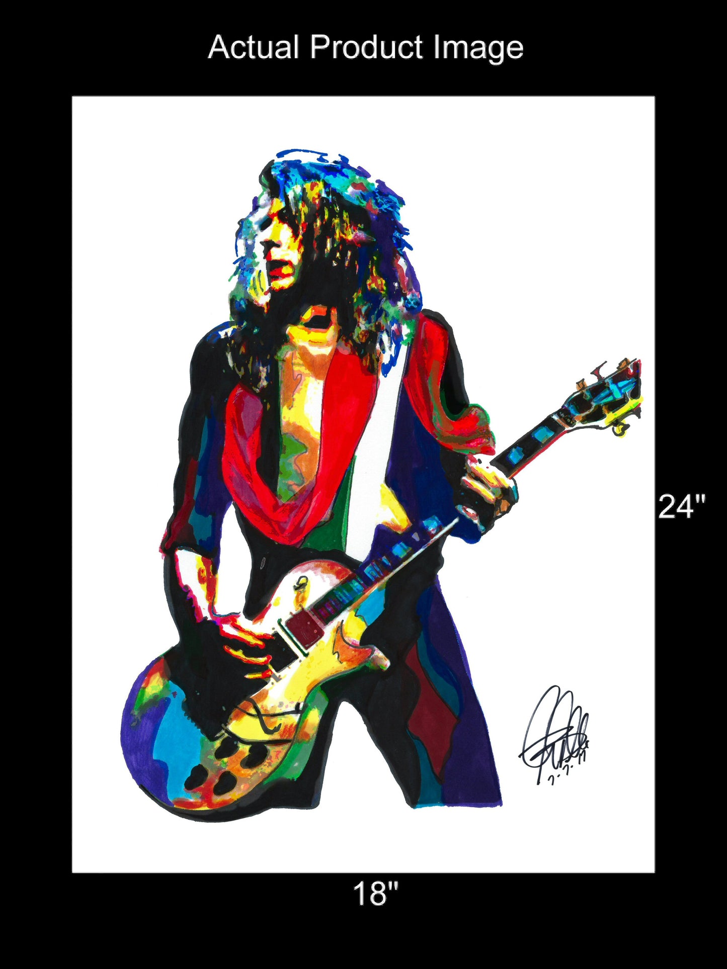Steve Clark Def Leppard Guitar Rock Music Print Poster Wall Art 18x24