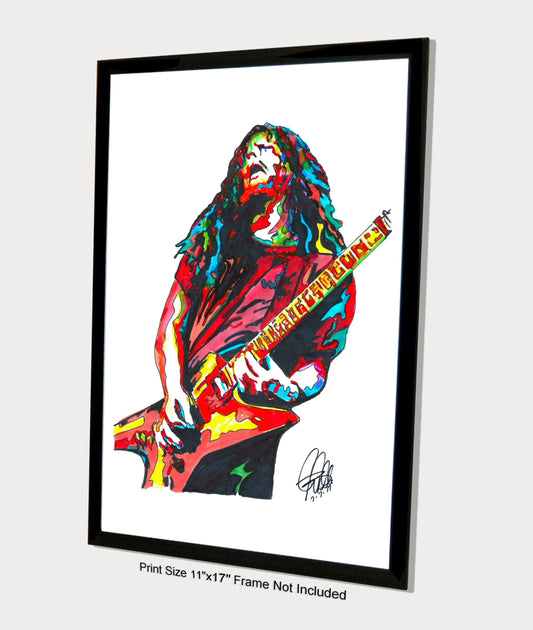 Dimebag Darrell Pantera Heavy Metal Rock Music Poster Print Wall Art 11x17