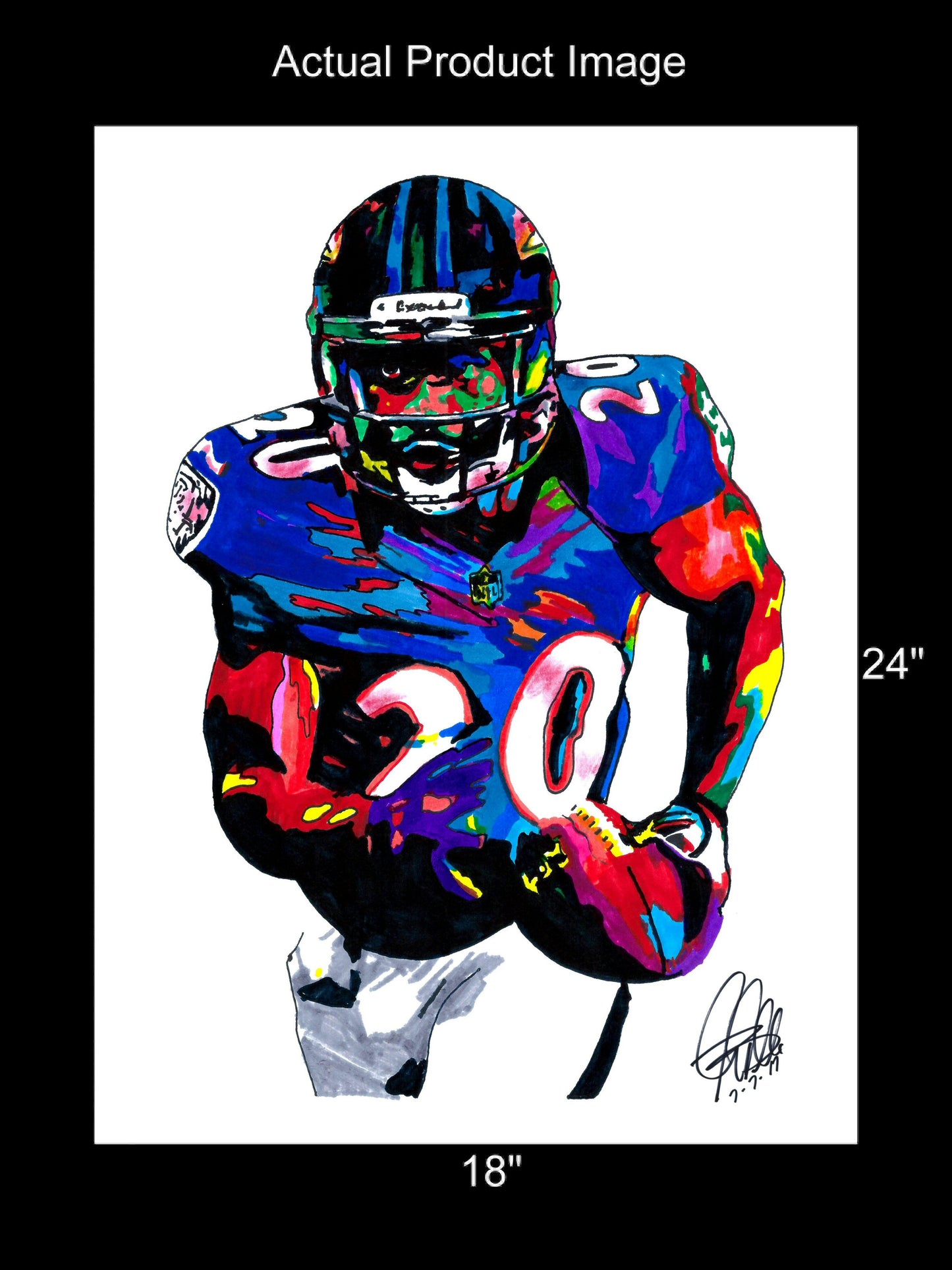 Ed Reed Baltimore Ravens Safety Football Sports Poster Print Wall Art 18x24