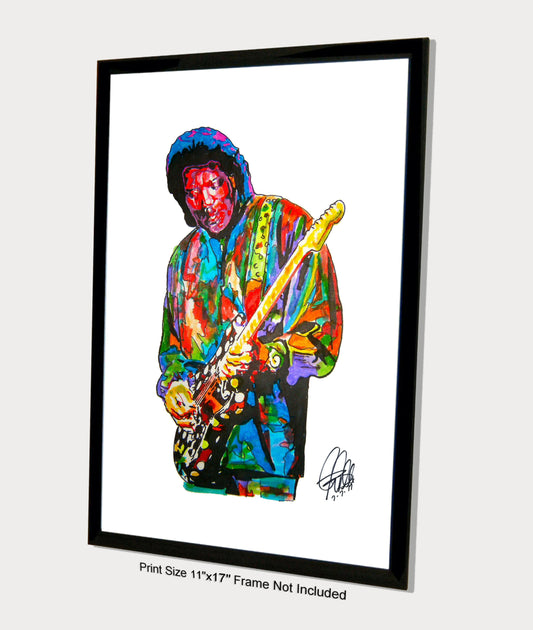 Buddy Guy Singer Guitar Chicago Blues Music Poster Print Wall Art 11x17