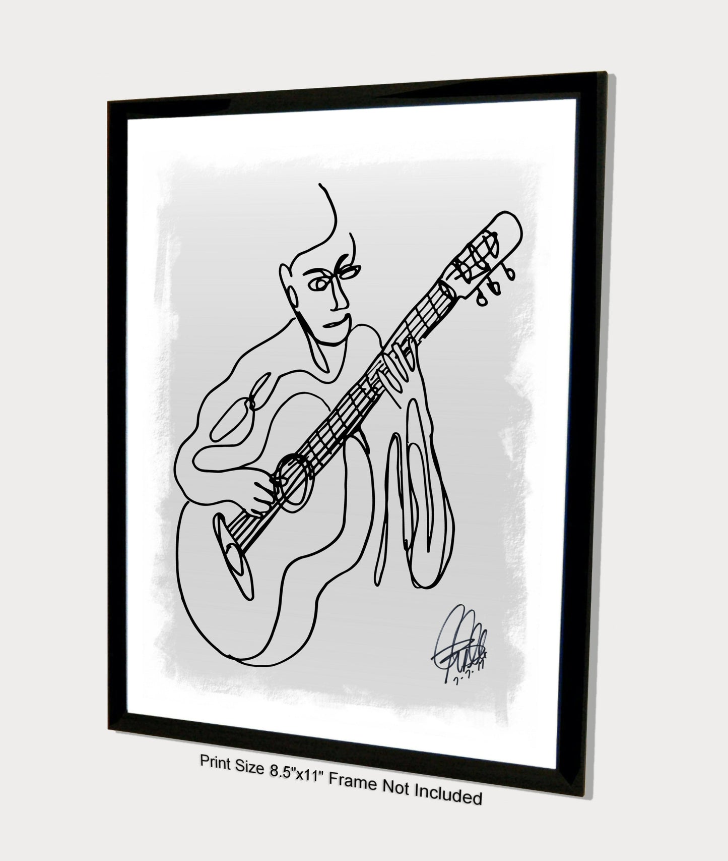 Classical Guitar Performer Music Poster Print Wall Art 8.5x11