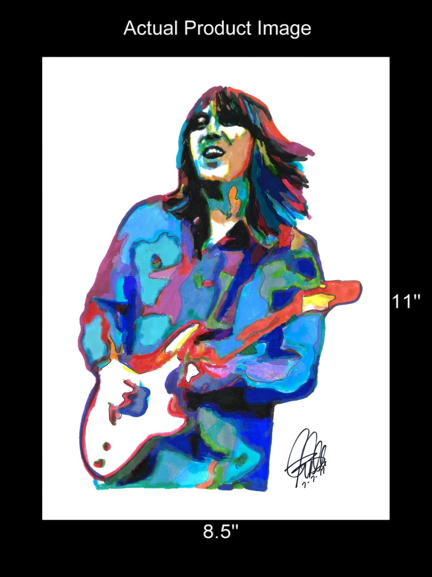 Terry Kath Chicago Guitar Blues Rock Music Poster Print Wall Art 8.5x11