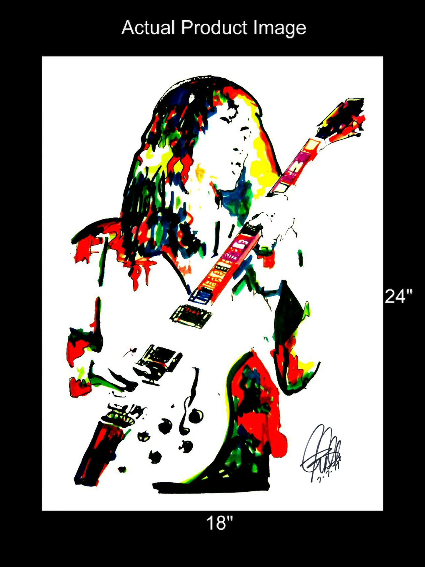 Alex Lifeson Rush Guitar Progressive Rock Music Poster Print Wall Art 18x24